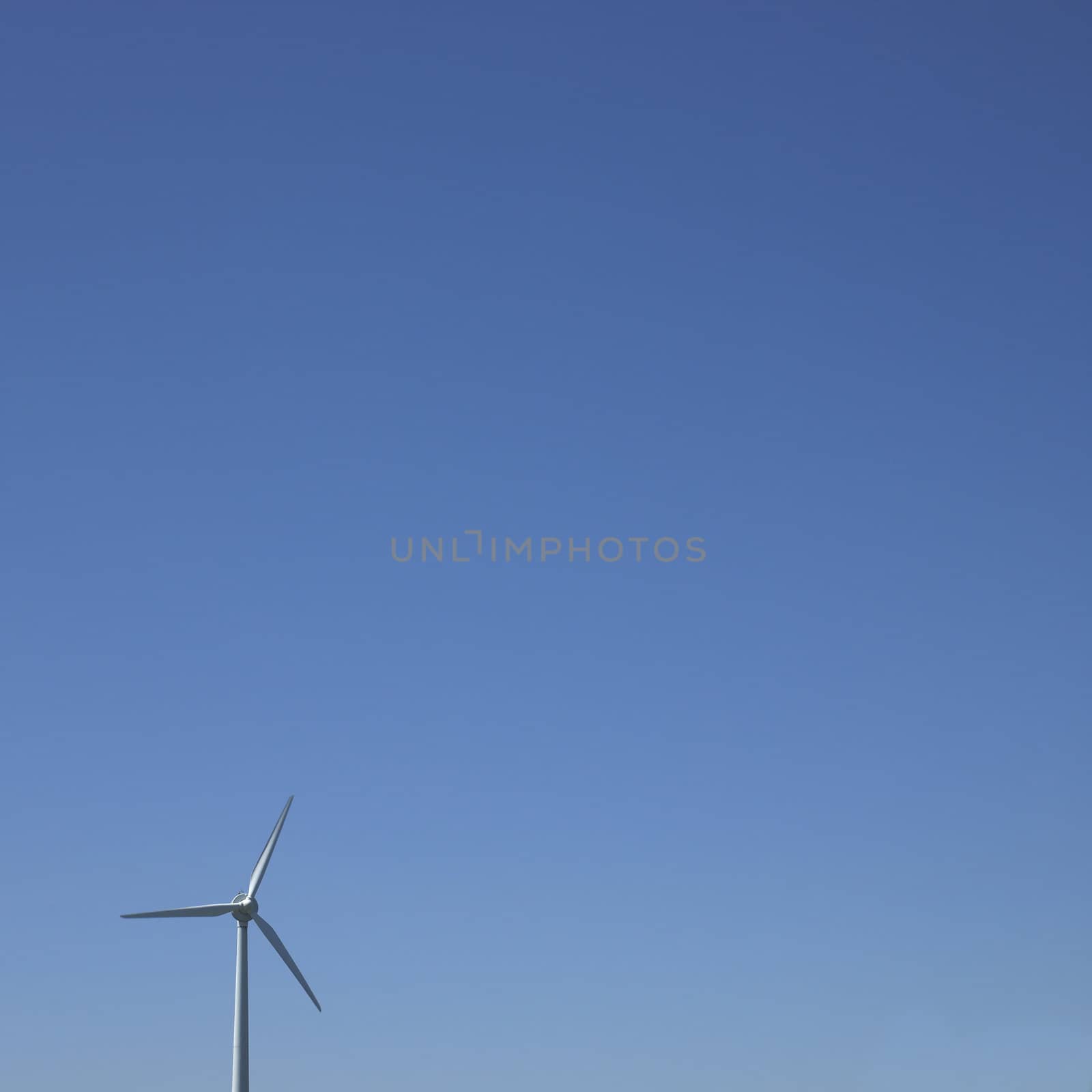 Wind turbine and blue sky