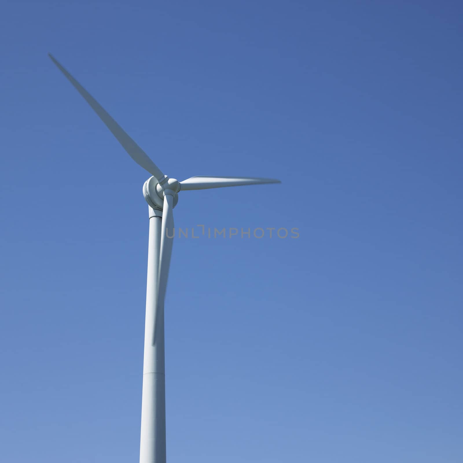 Wind turbine and blue sky