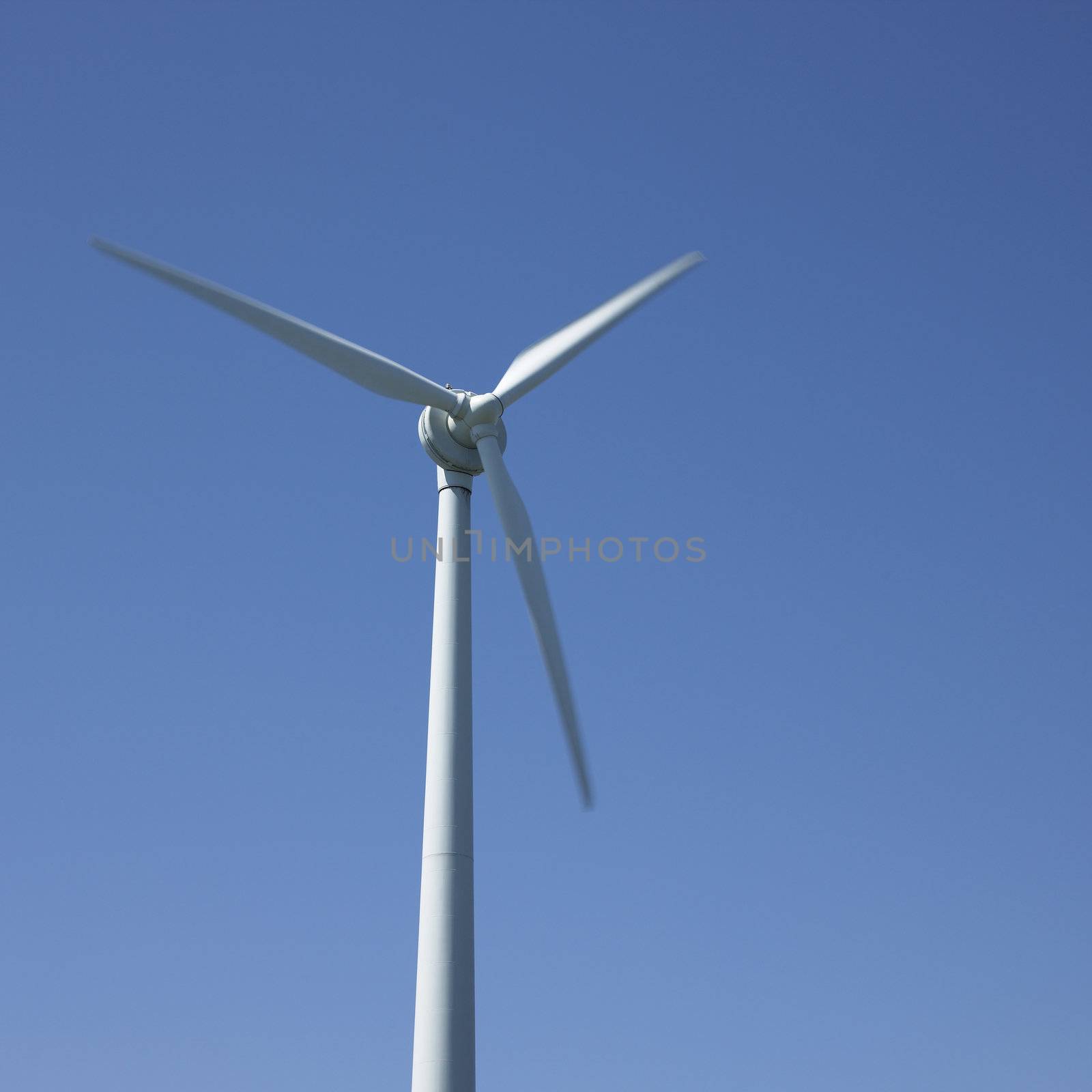 Wind turbine and blue sky