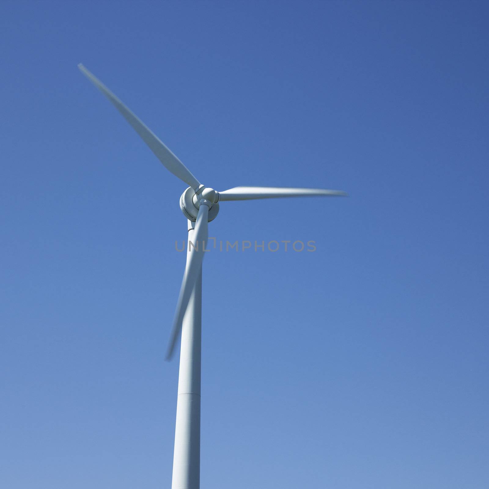 Wind turbine and blue sky