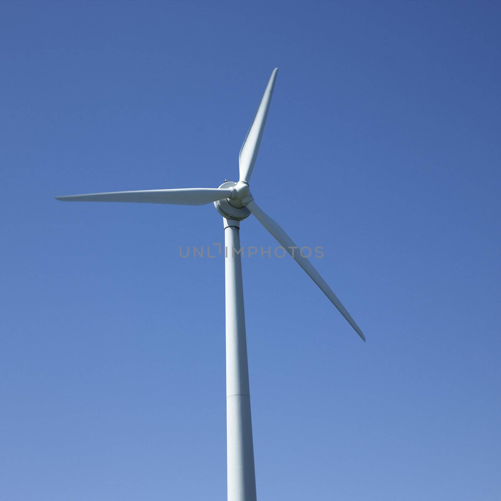 Wind turbine and blue sky