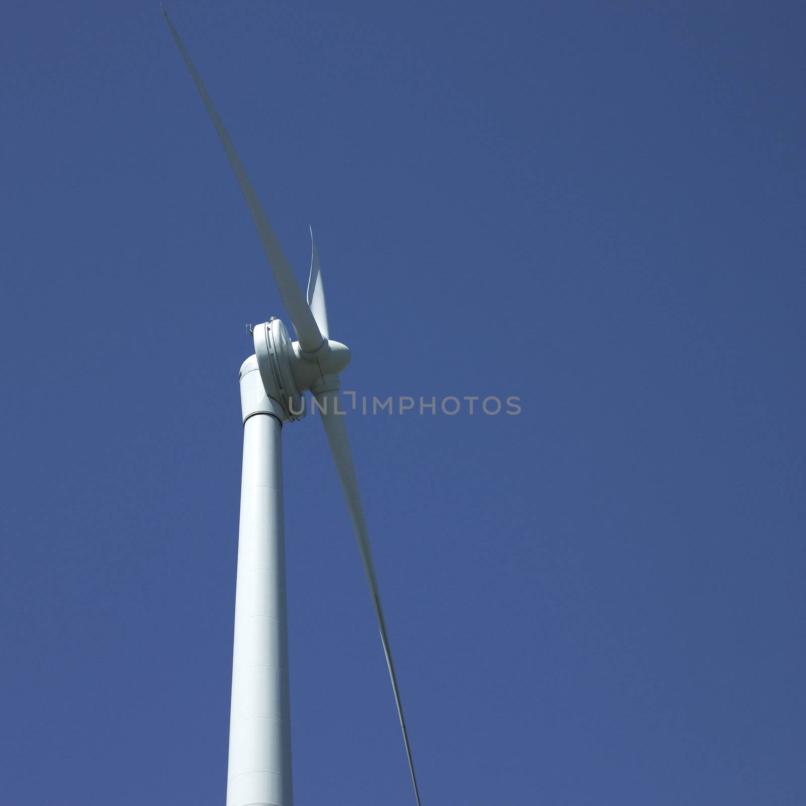 Wind turbine and blue sky