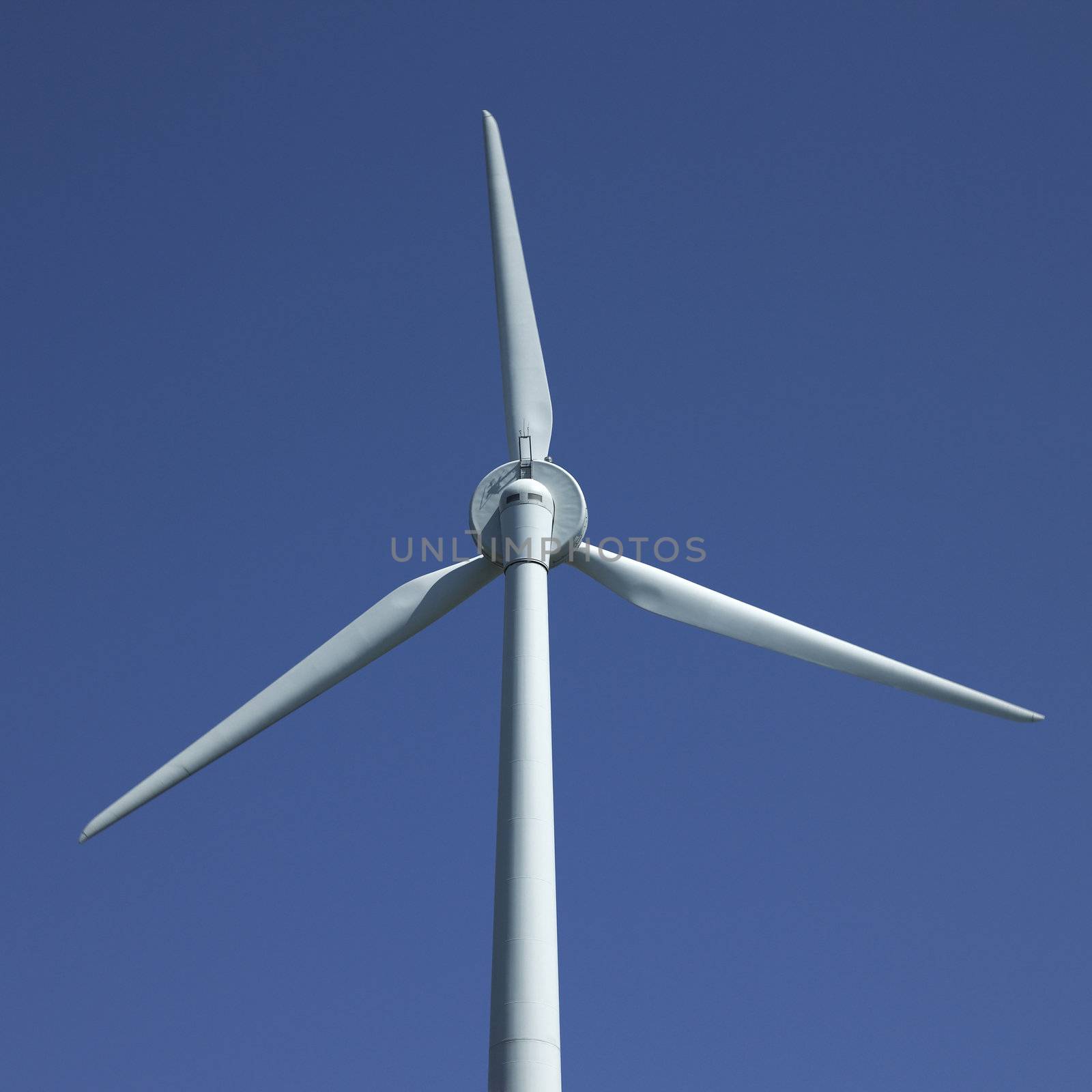 wind turbine and blue sky