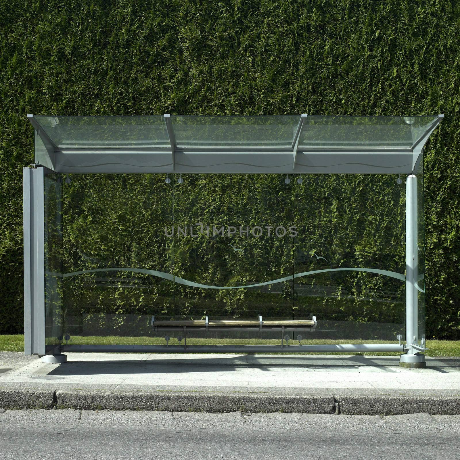 empty bus stop