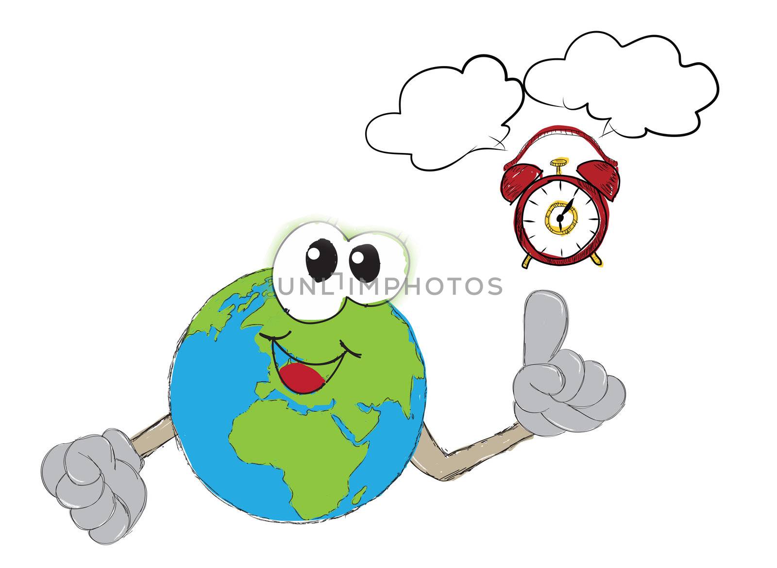 drawing   icons and     the planet Earth by rufous