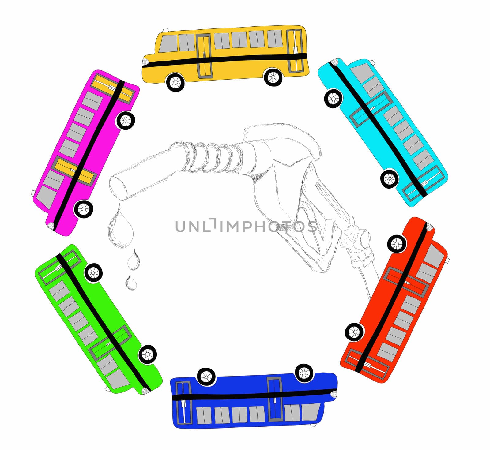 drawing  Travel Bus by rufous