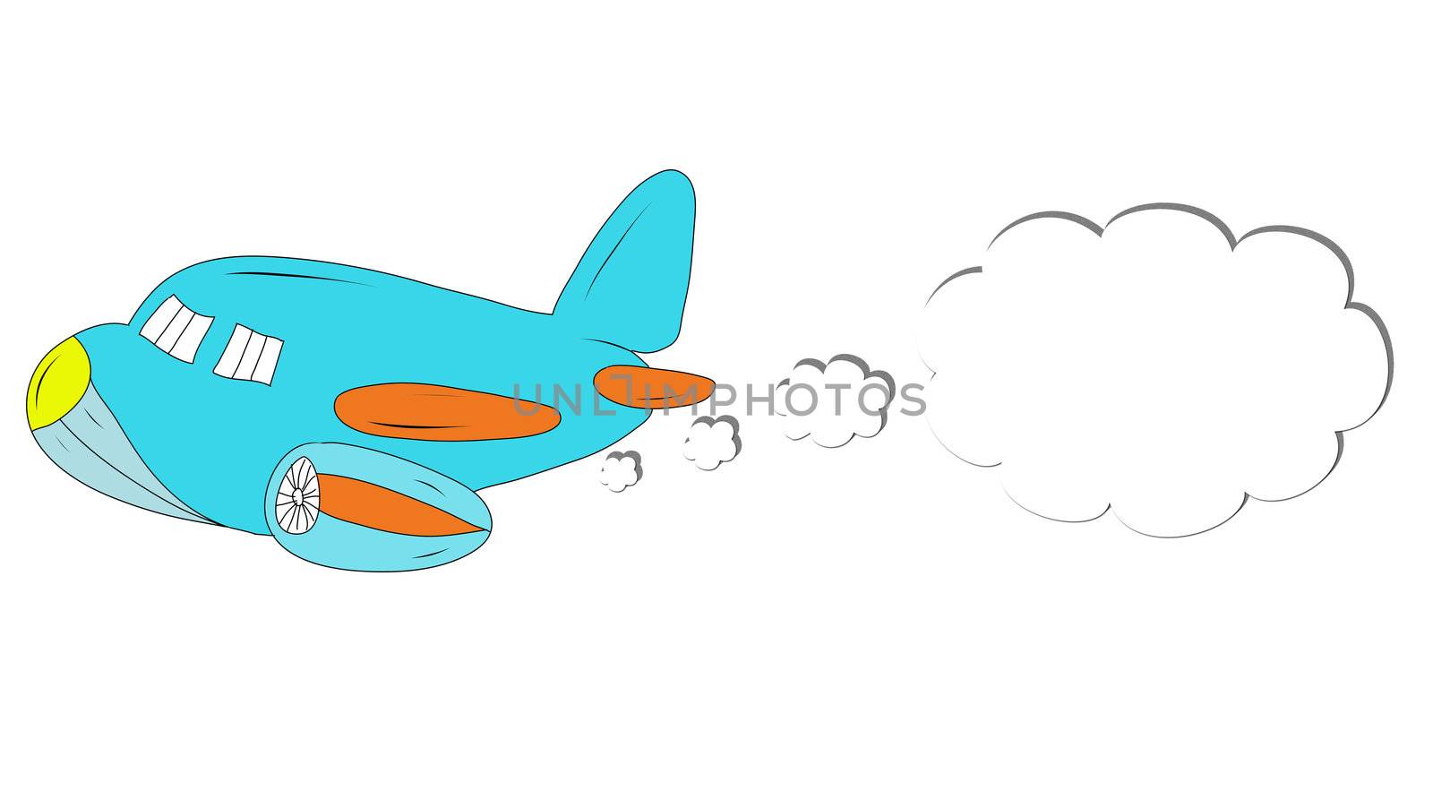 drawing cartoon airplane