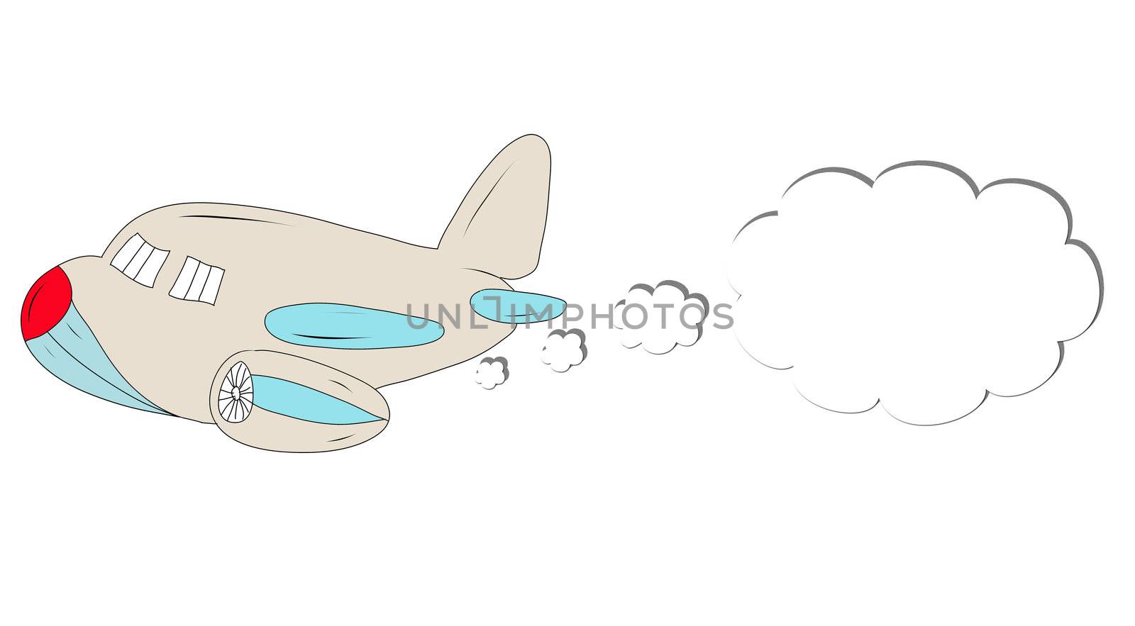 drawing cartoon airplane