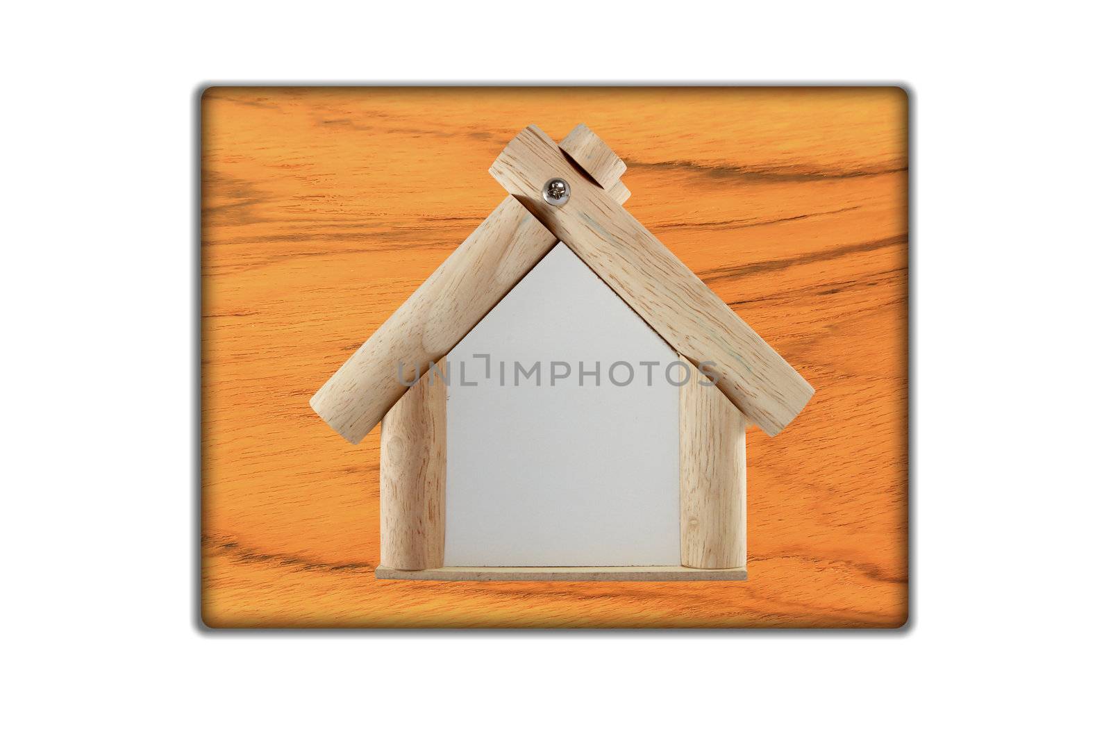 House  on   wood background by rufous