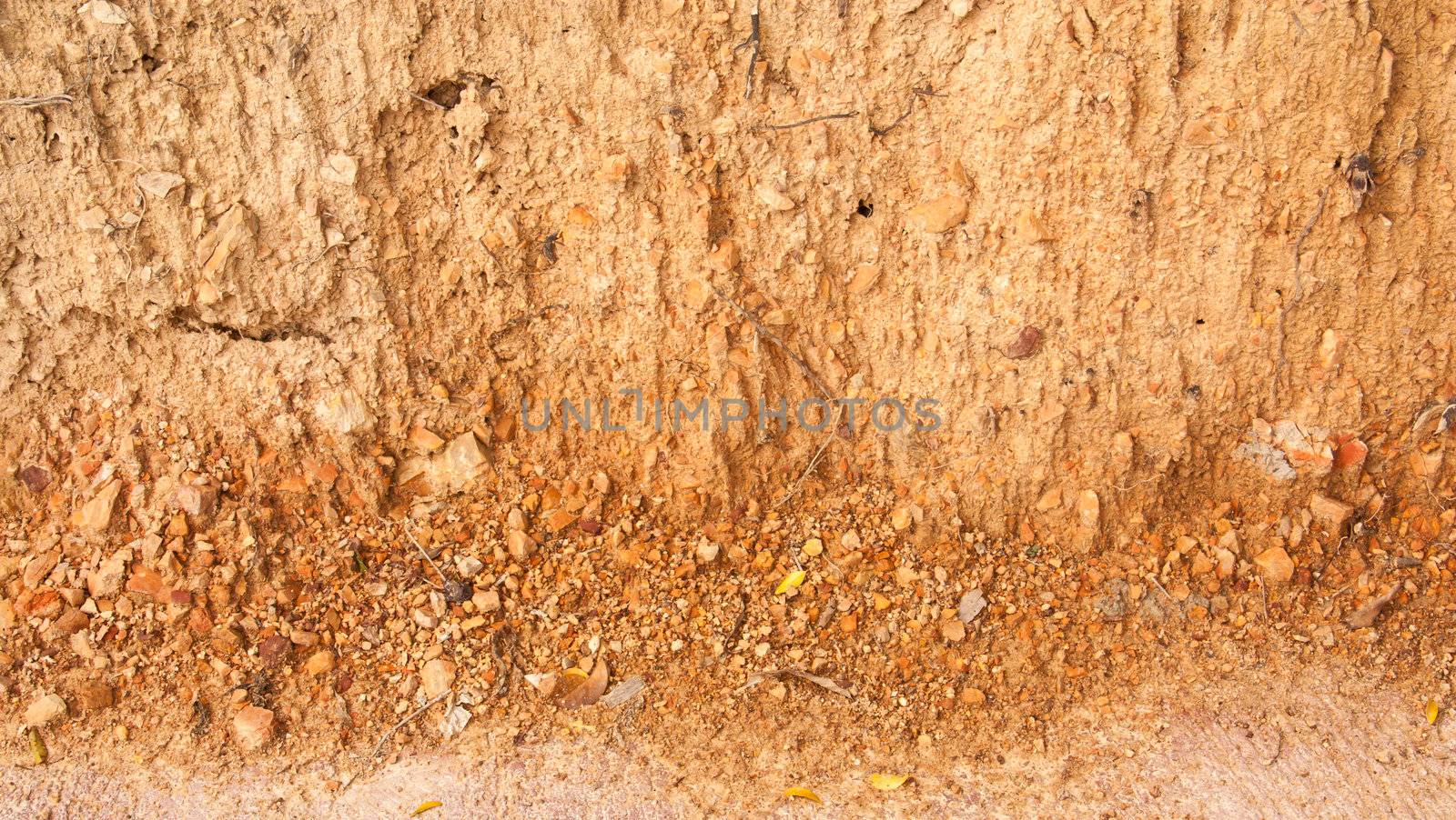 Soil cement wall and used as a background.