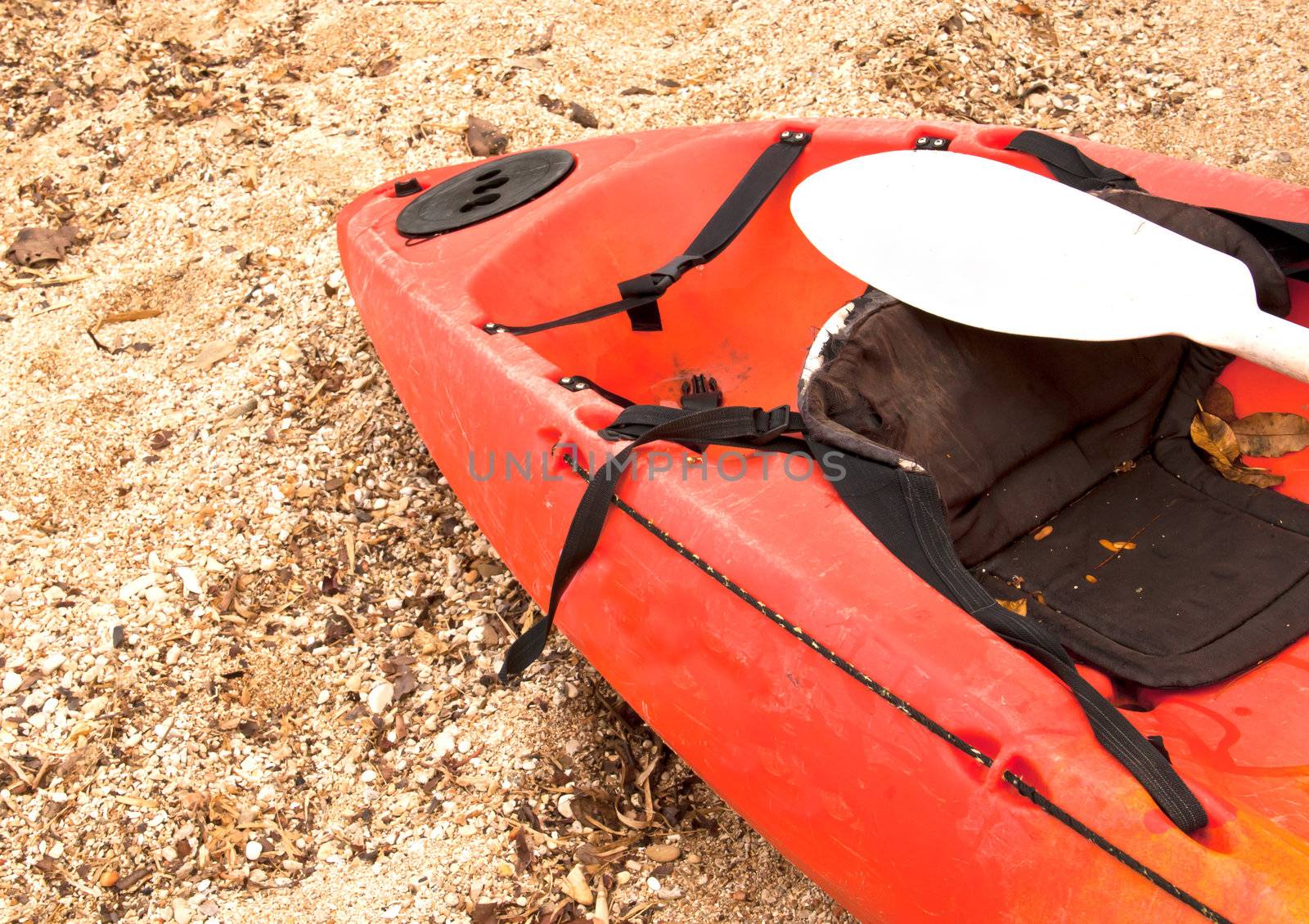 Kayaks on the beach. Get ready to be used in the game sport. And is regarded as one of the sport.