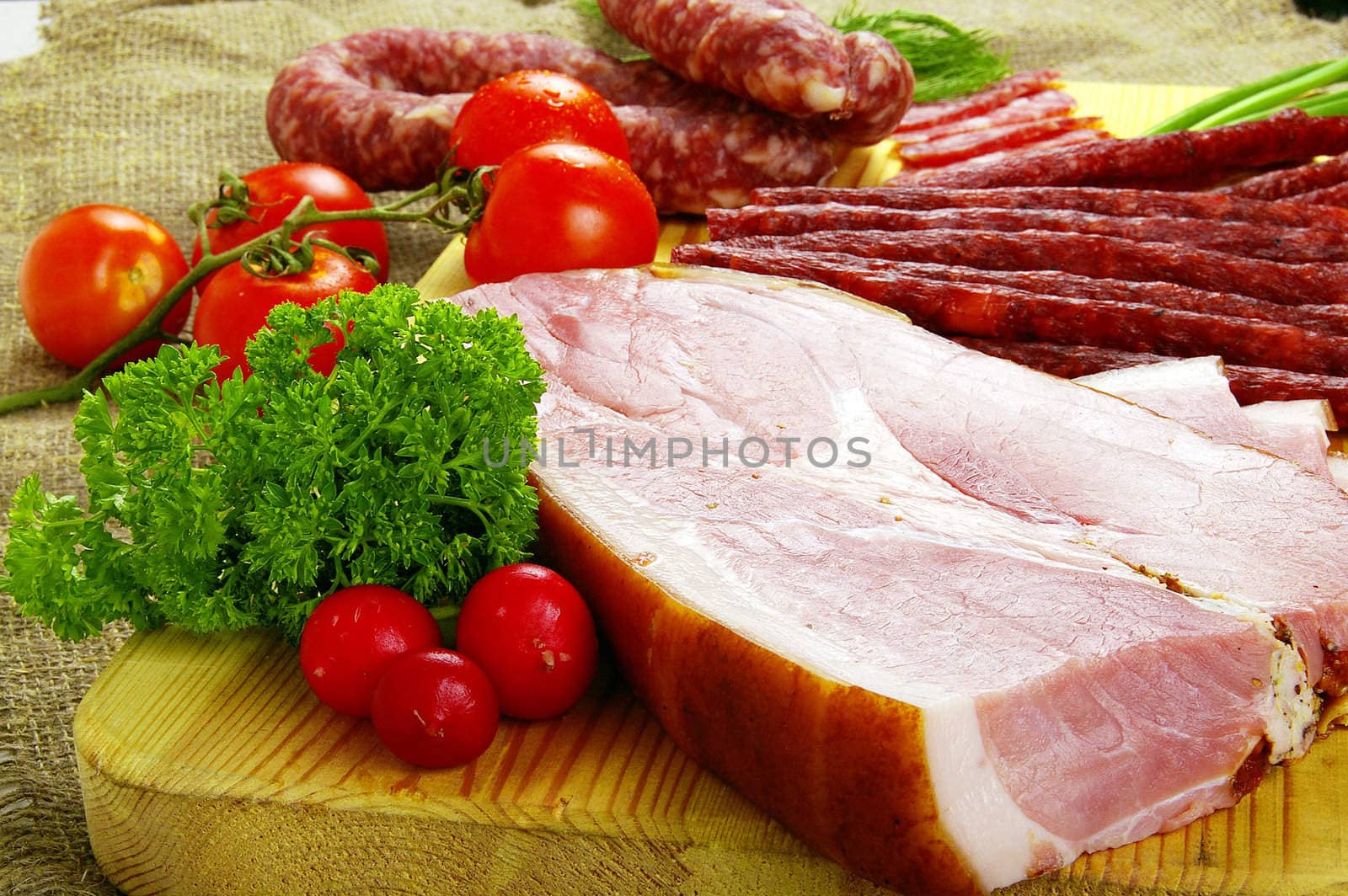 Meat and sausage products - very popular meal at many people