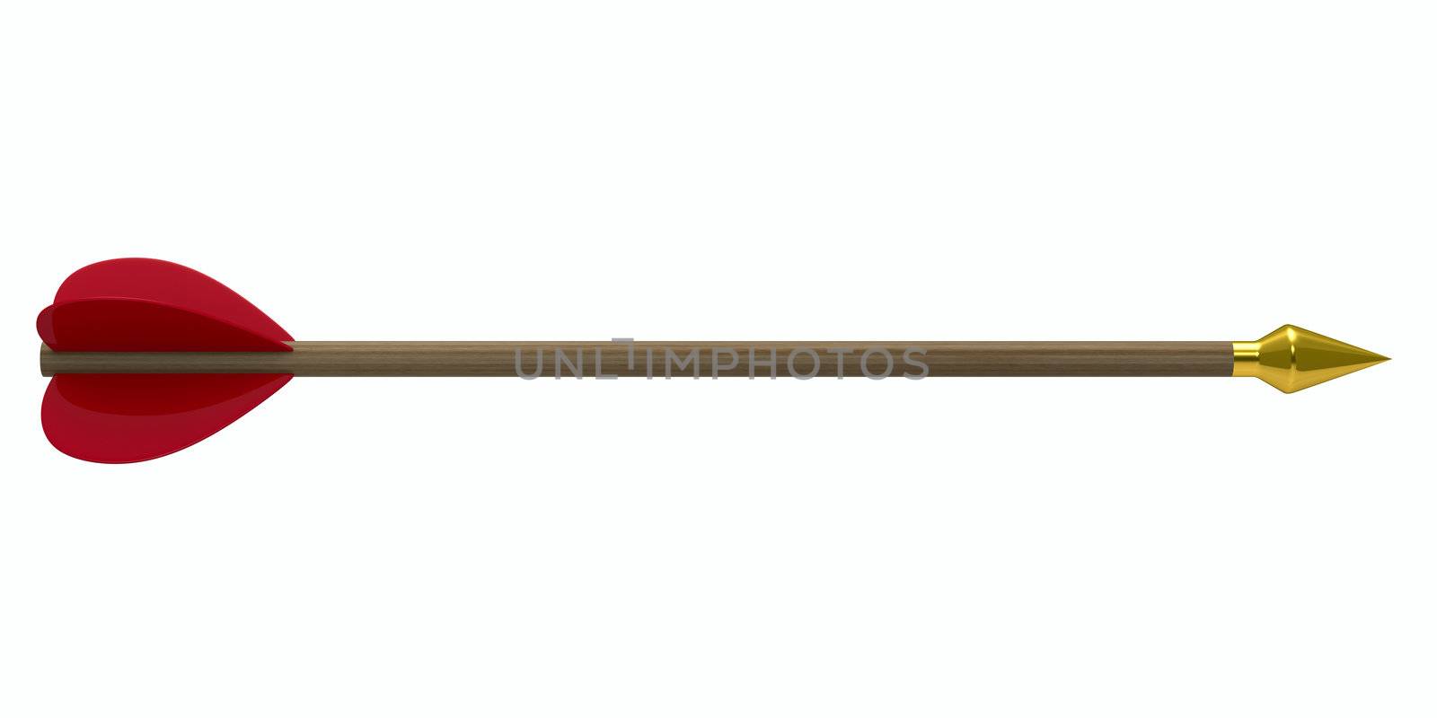 Arrow on white background. Isolated 3D image