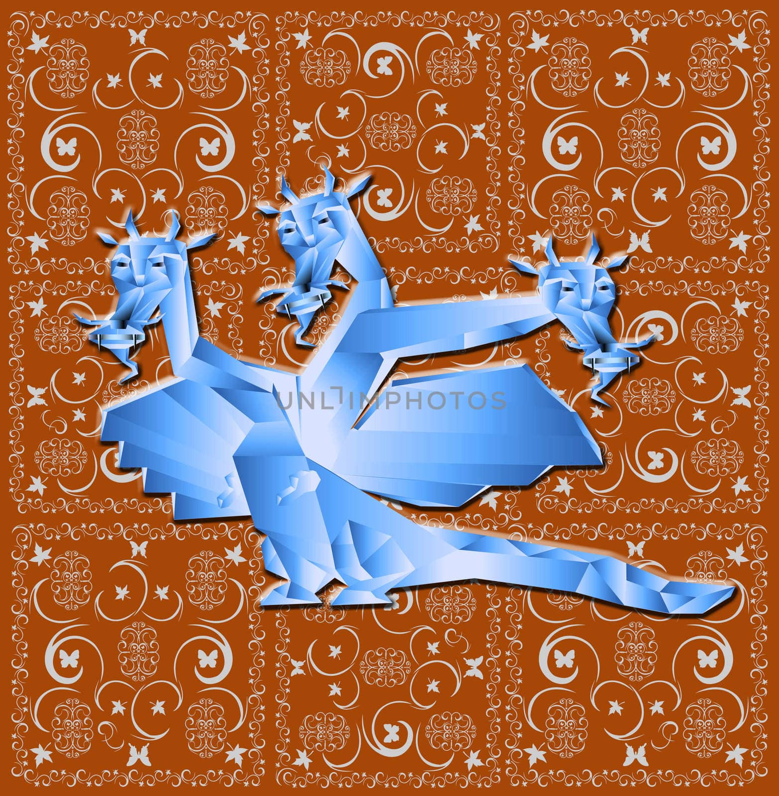 Fantastic dragon a symbol 2012 new years by sergey150770SV