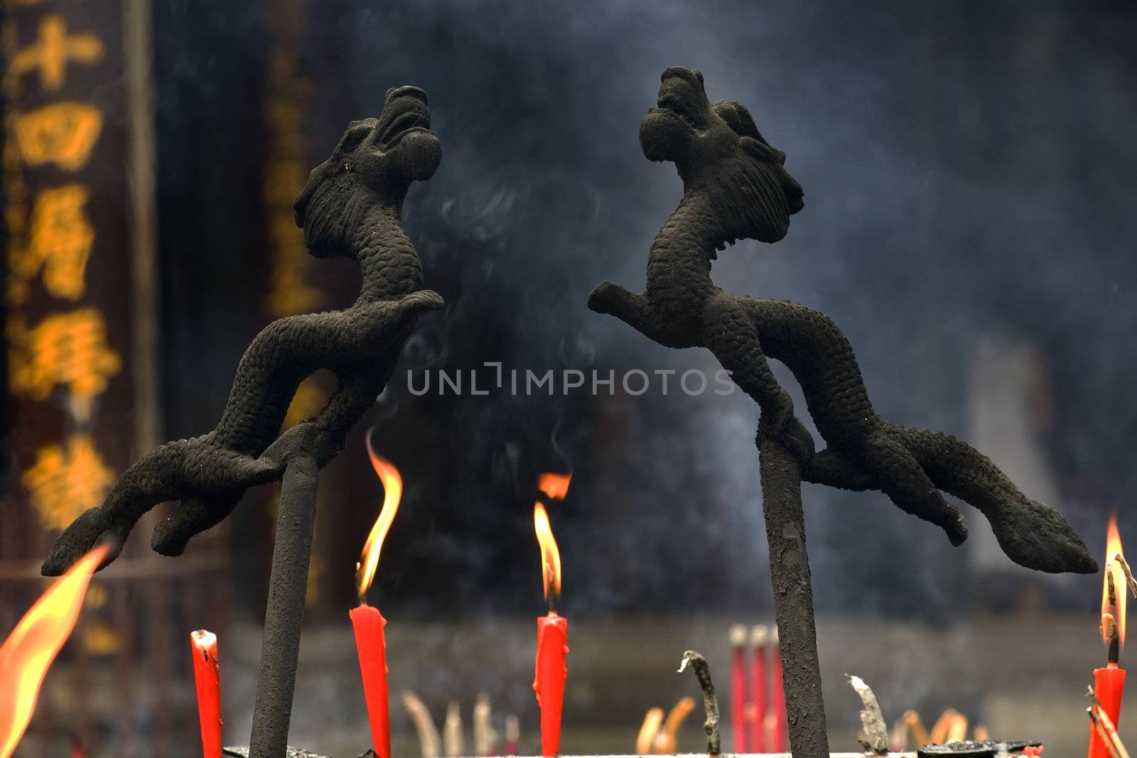 Dragon Incense Burners Baoguang Si Shining Treasure Buddhist Tem by bill_perry
