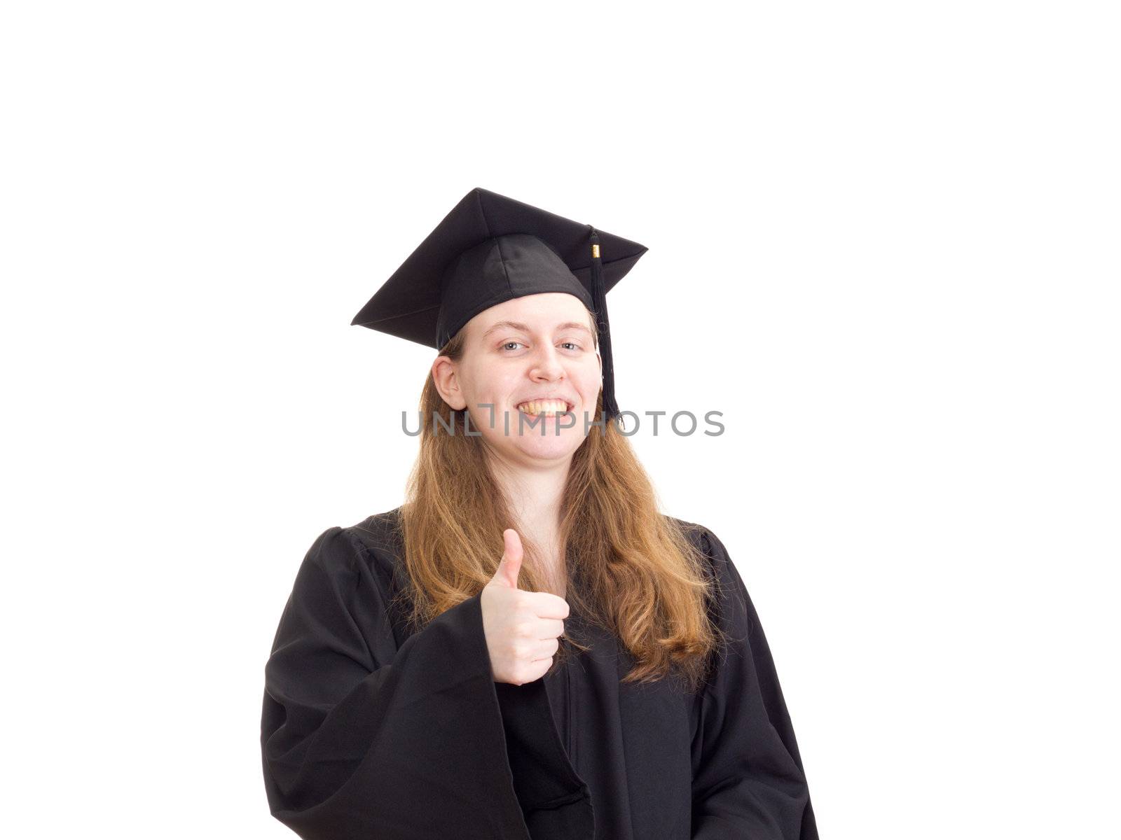 Female graduate in her academic gown
