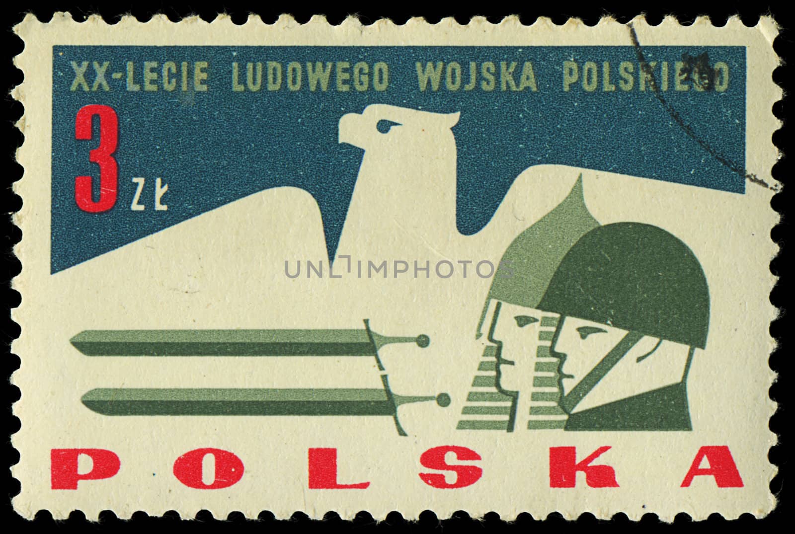 POLAND - CIRCA 1965: A stamp printed in Poland shows the army of by Zhukow