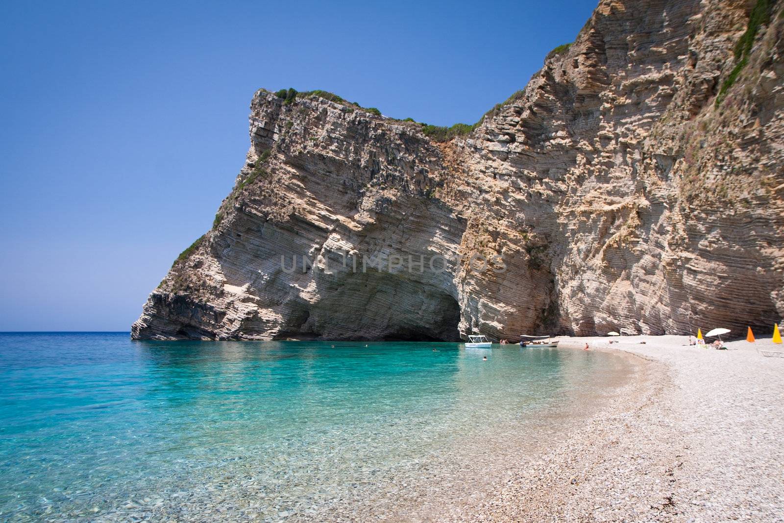 Paleokastritsa bay on the Corfu island, Greece