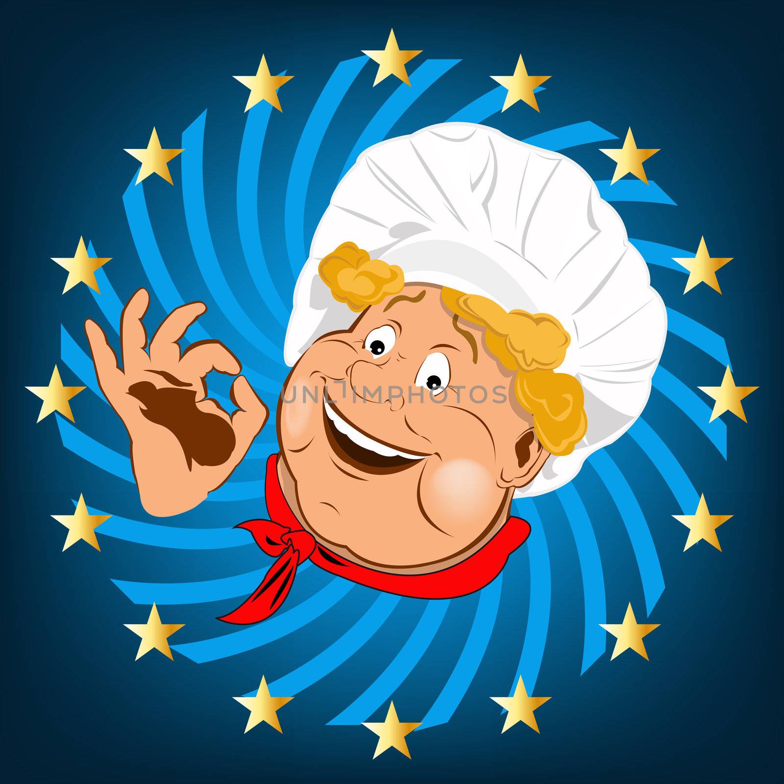 Funny Chef.Best food for gourmet.Sticker by sergey150770SV