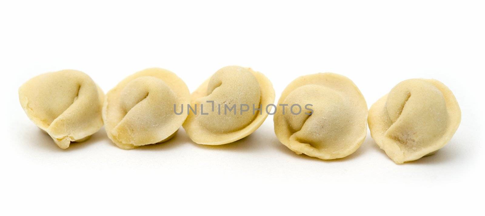 small meat dumplings on a white background