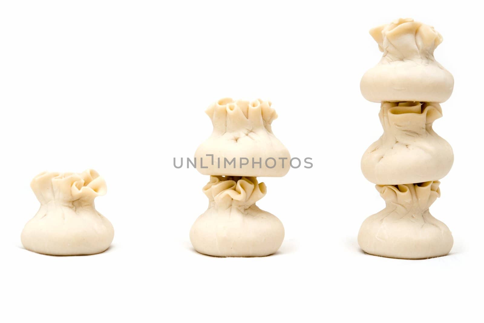 big meat dumplings on a white background