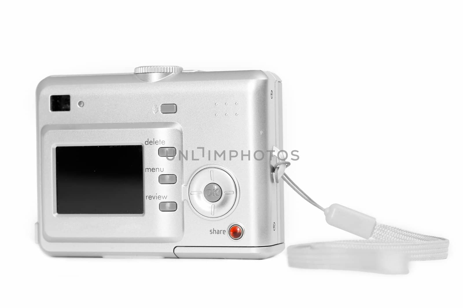 old digital camera on a white background