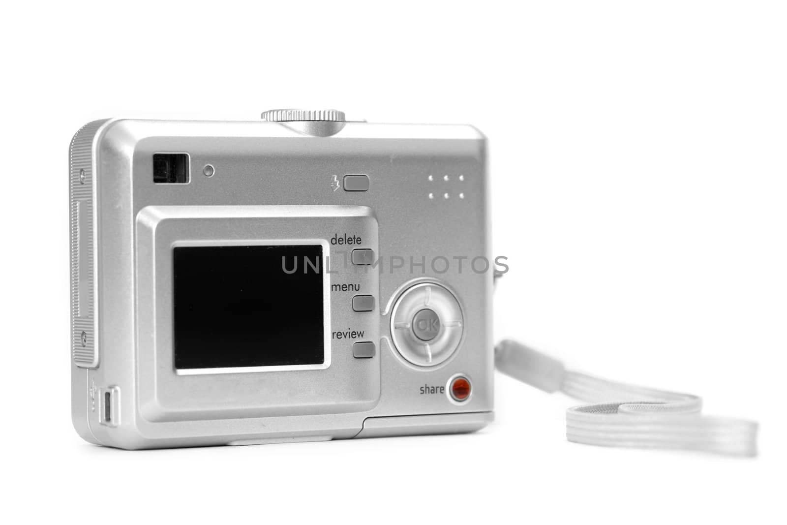 old digital camera on a white background