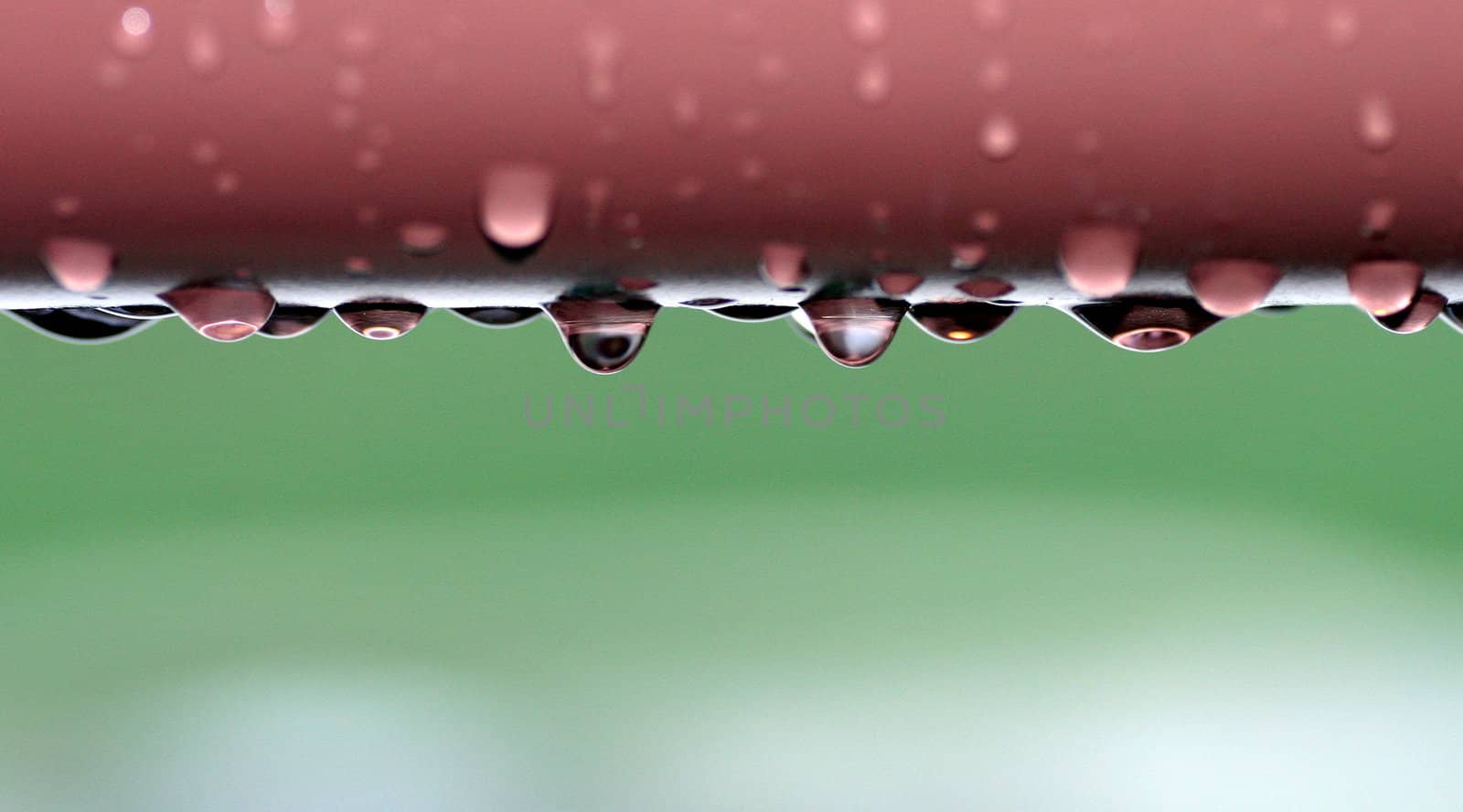 Water Droplets coming off of a balcony