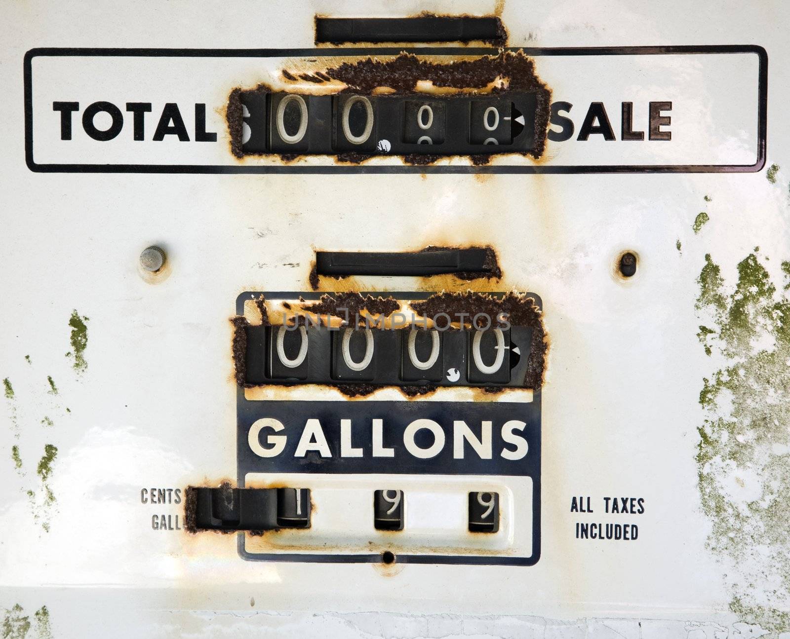 Old rusty gas meter by iofoto