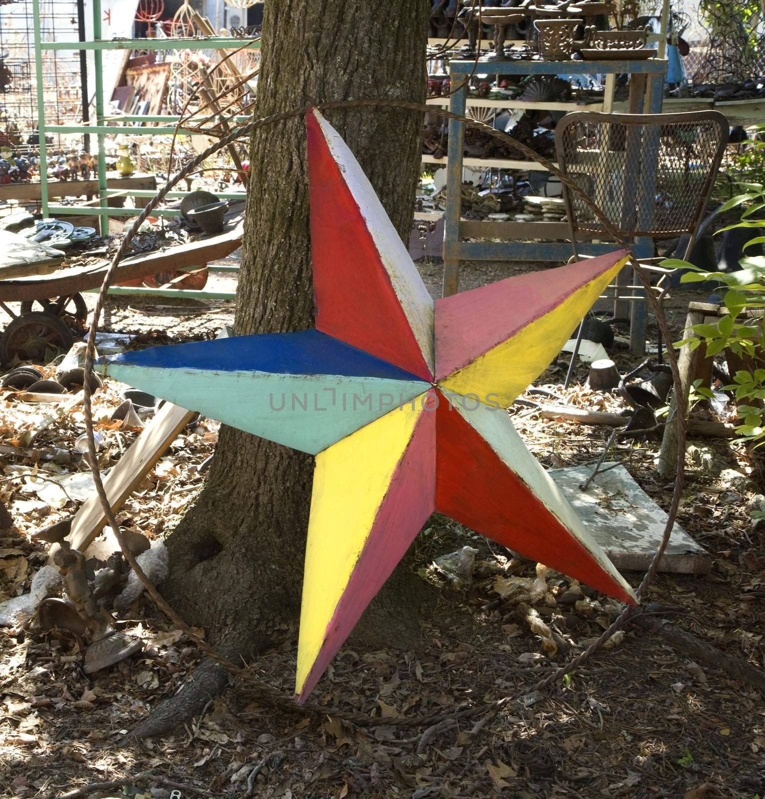 Colorful metal star by iofoto