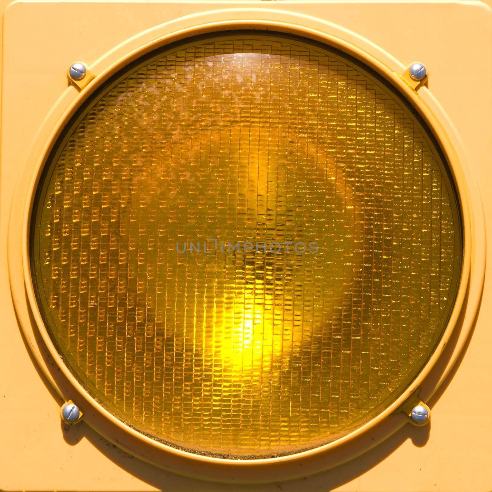 Closeup of stoplight. by iofoto