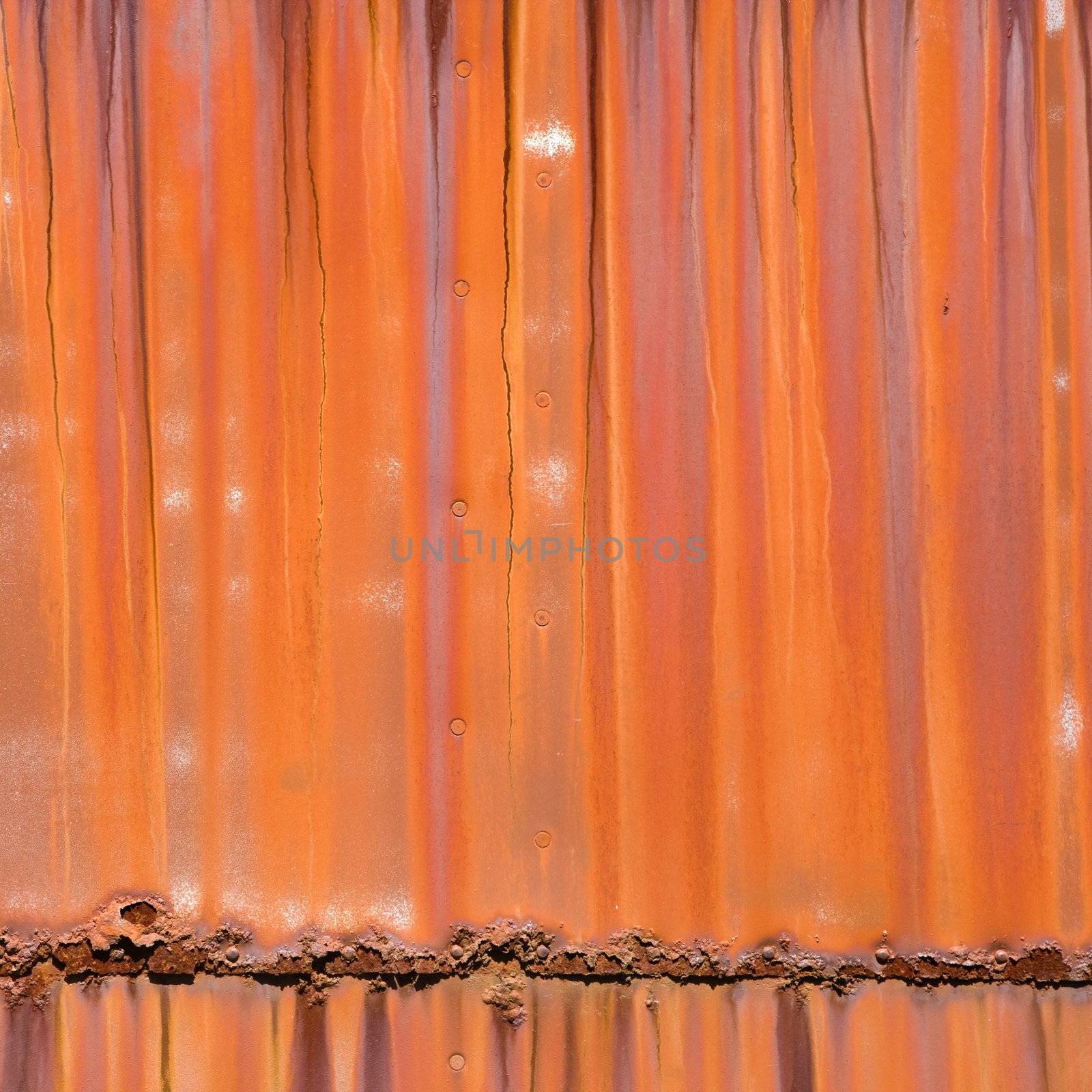 Rusted orange metal. by iofoto