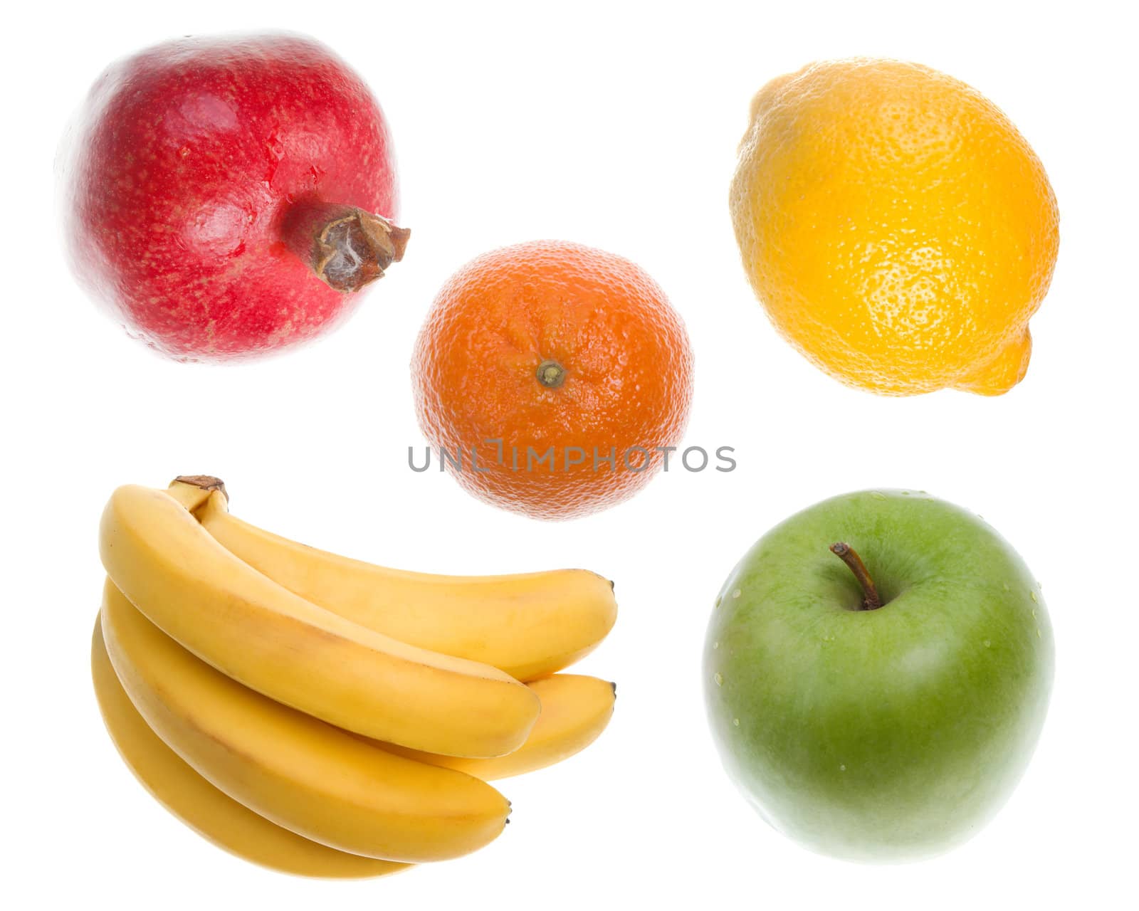 much different useful fruits  isolated on white  background