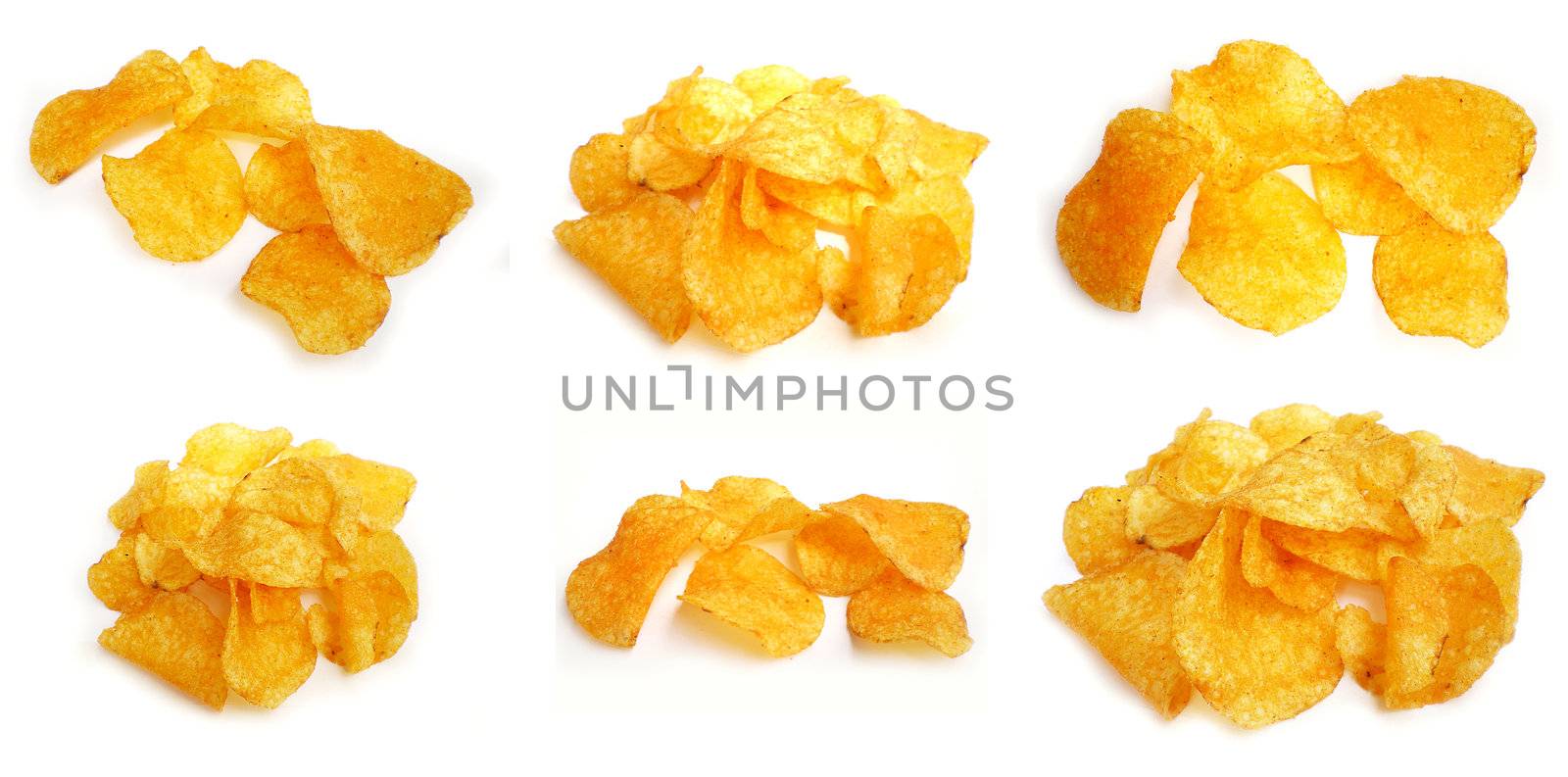 chips isolated on white background