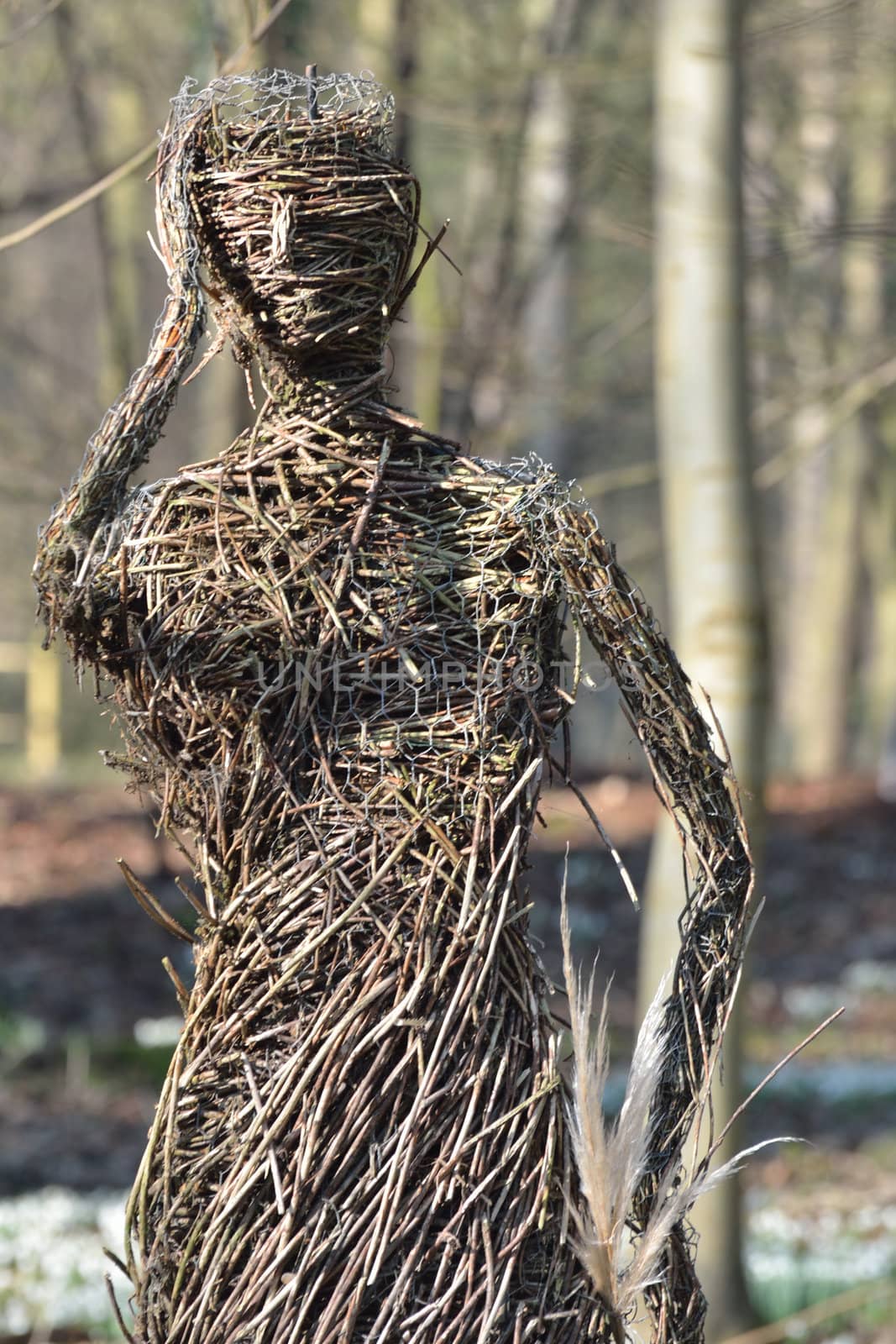 Torso of twig woman