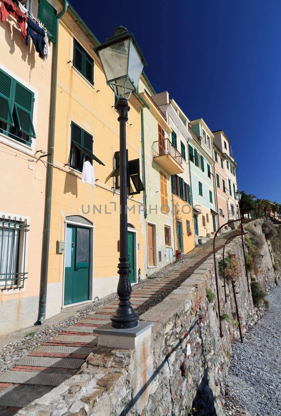 typical urban scene in Bogliasco, small village in Liguria, italy