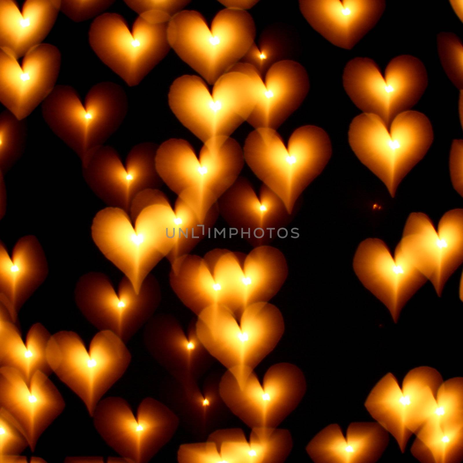 bokeh hearts by Yellowj