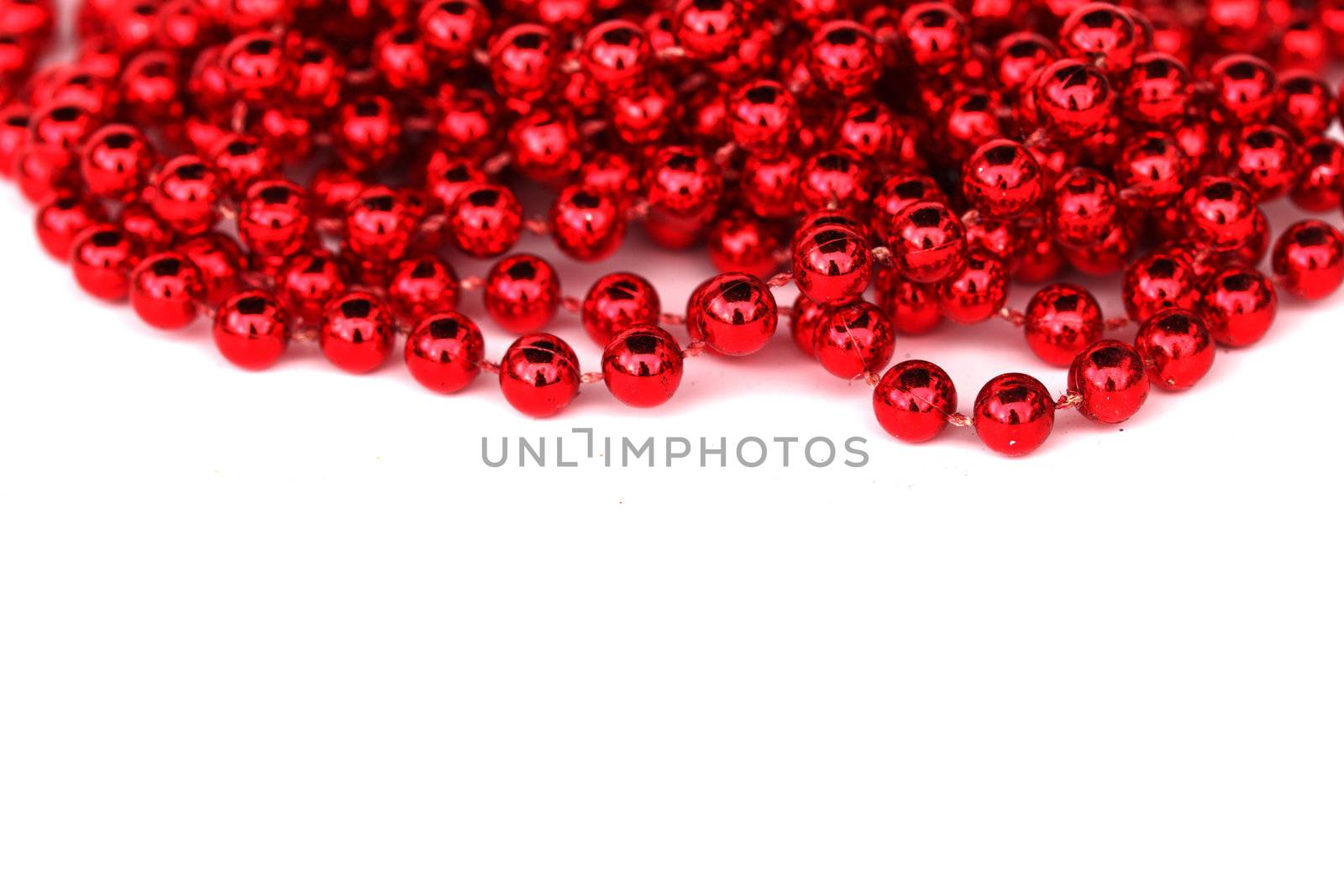 red christmas ball isolated on white background