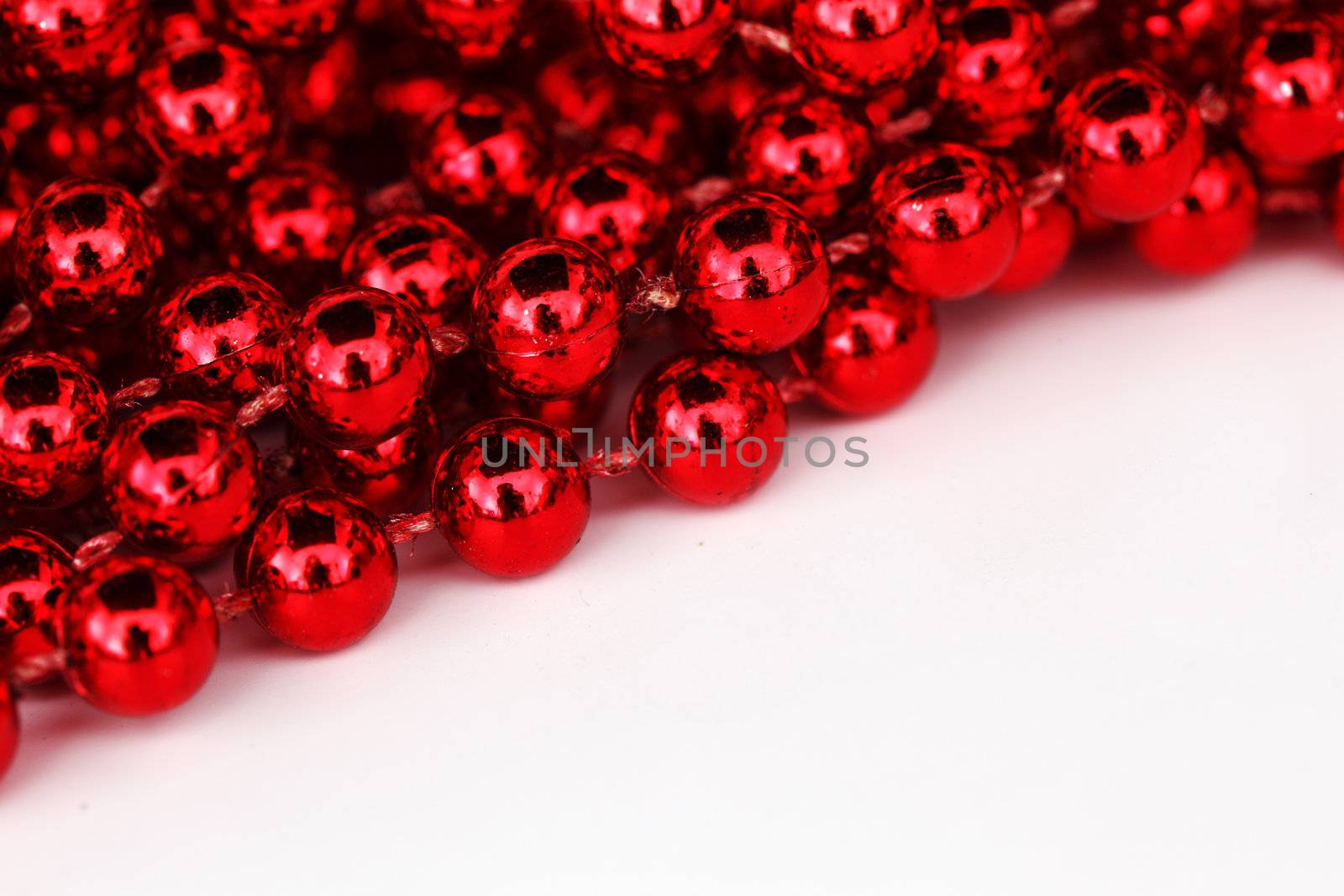 red christmas ball isolated on white background