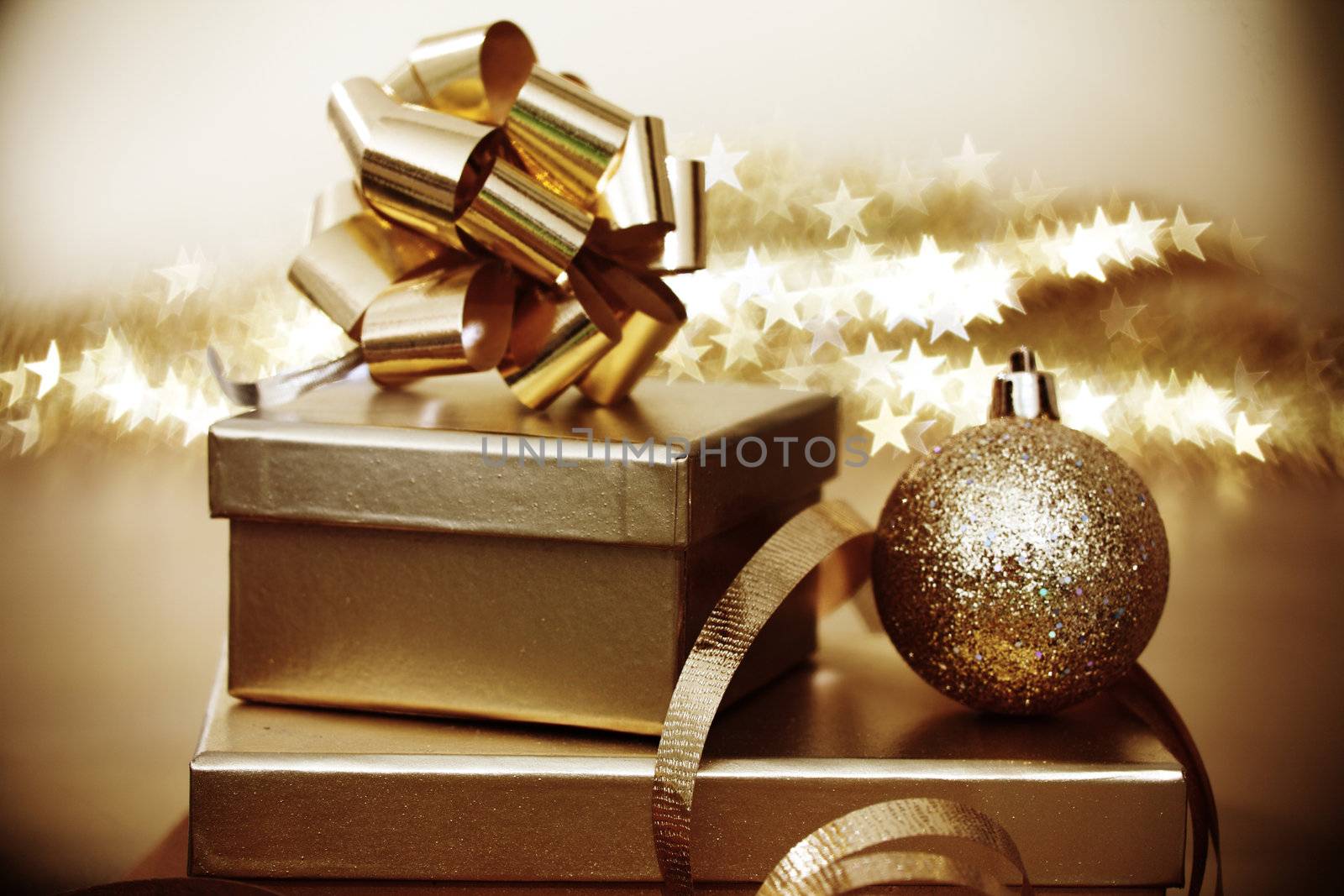 christmas background close up on star background