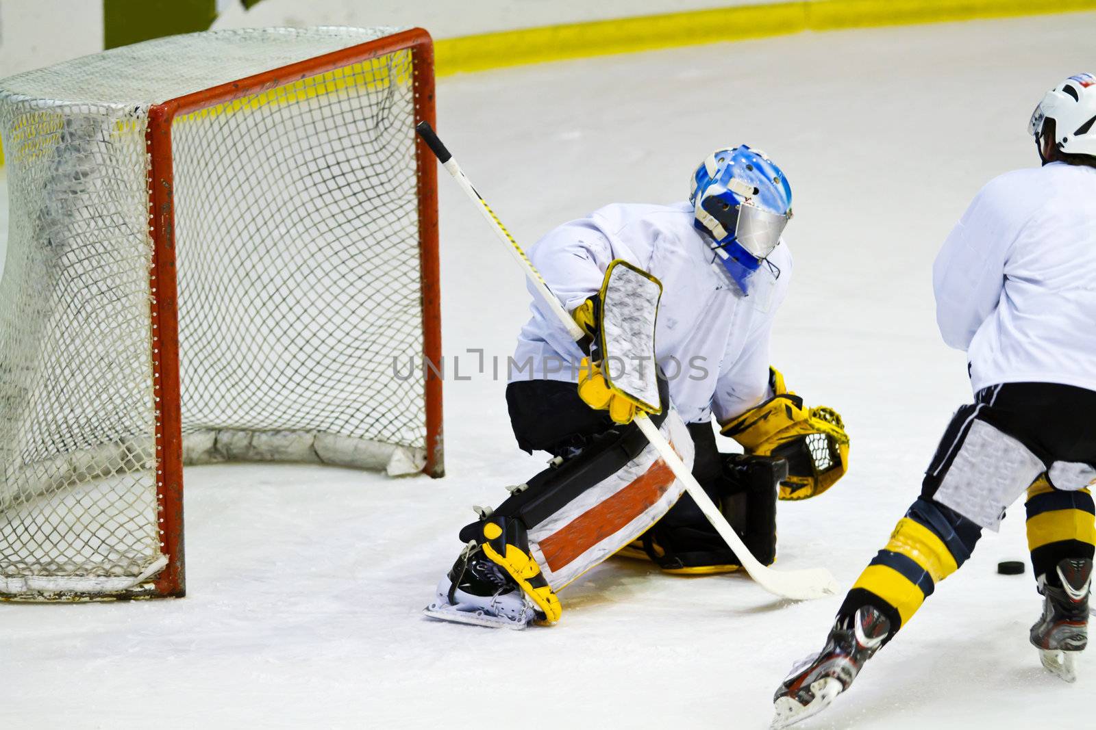 hockey player during a game by lsantilli