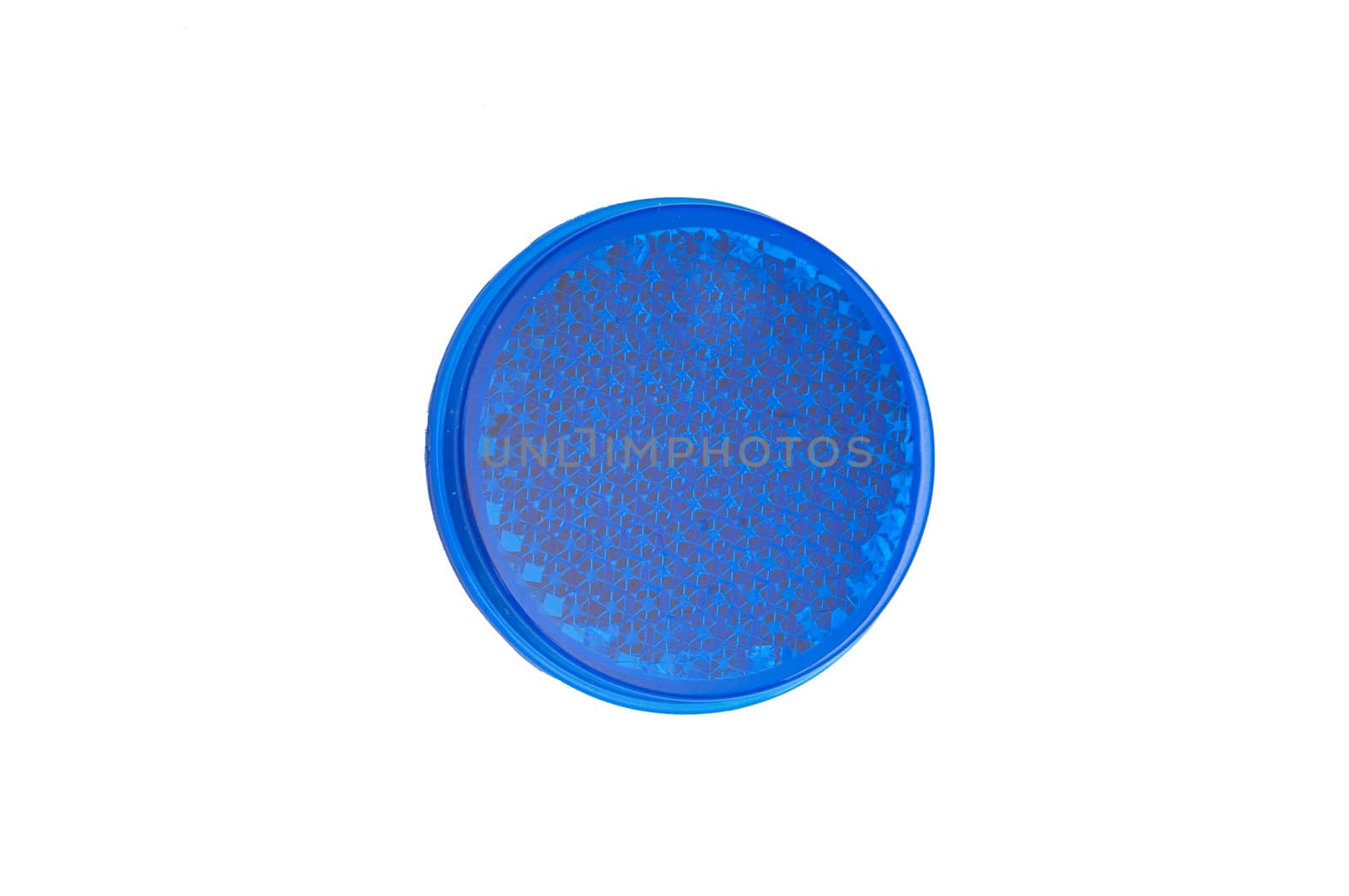 Blue round reflector.  Isolated on white.







Red, blue, and yellow round reflectors isolated on white background.