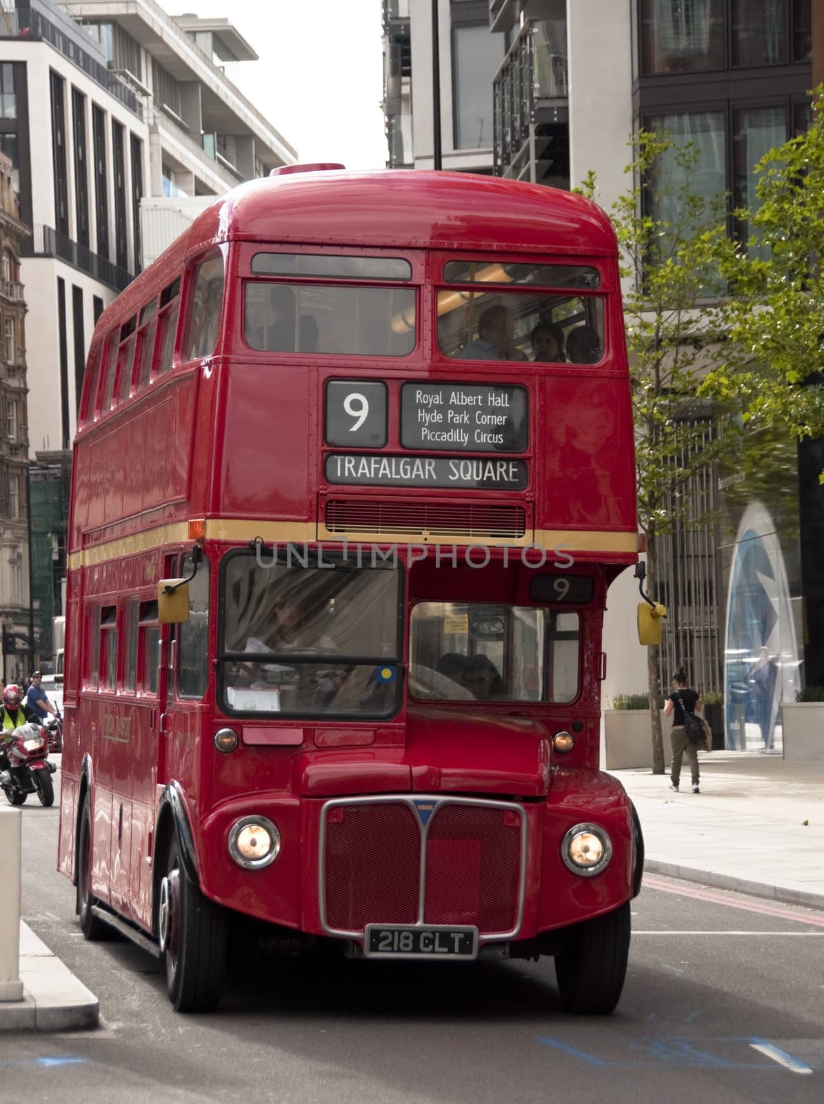 Old double decker London bus, UK