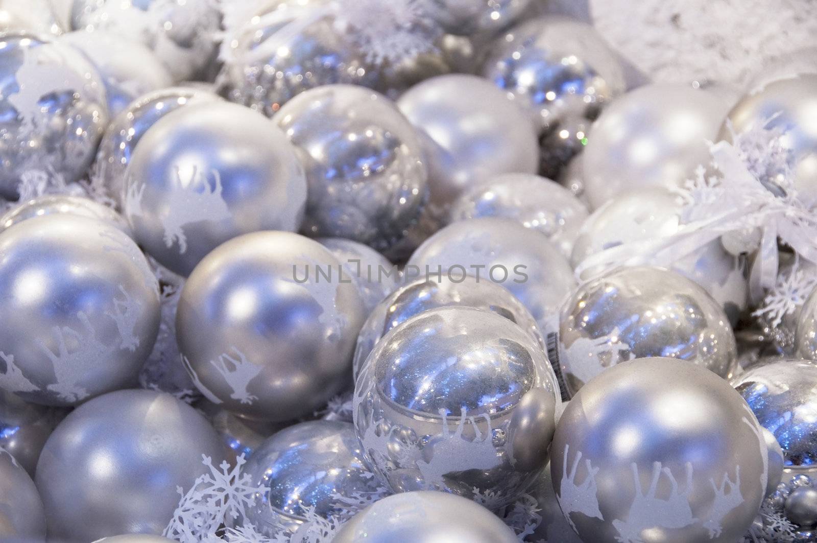 Stack of Christmas baubles