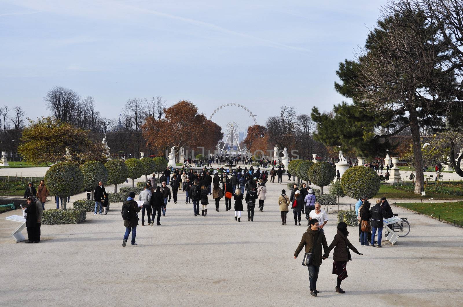 The Tuileries Gardens in Paris, France