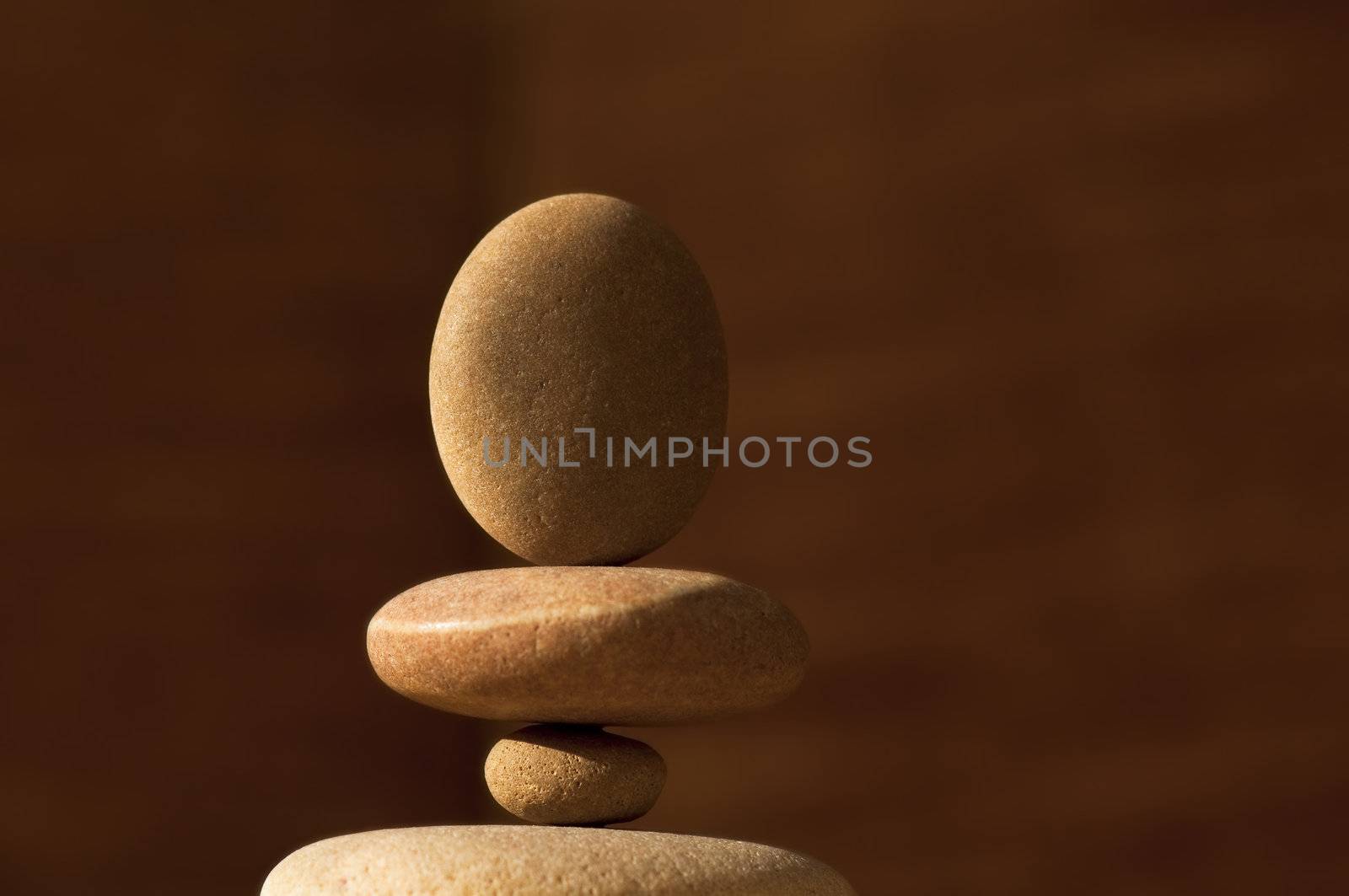 Stack of pebbles in balance, zen concept