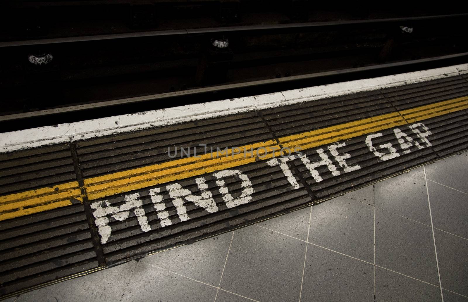 Mind the gap, warning in the London underground