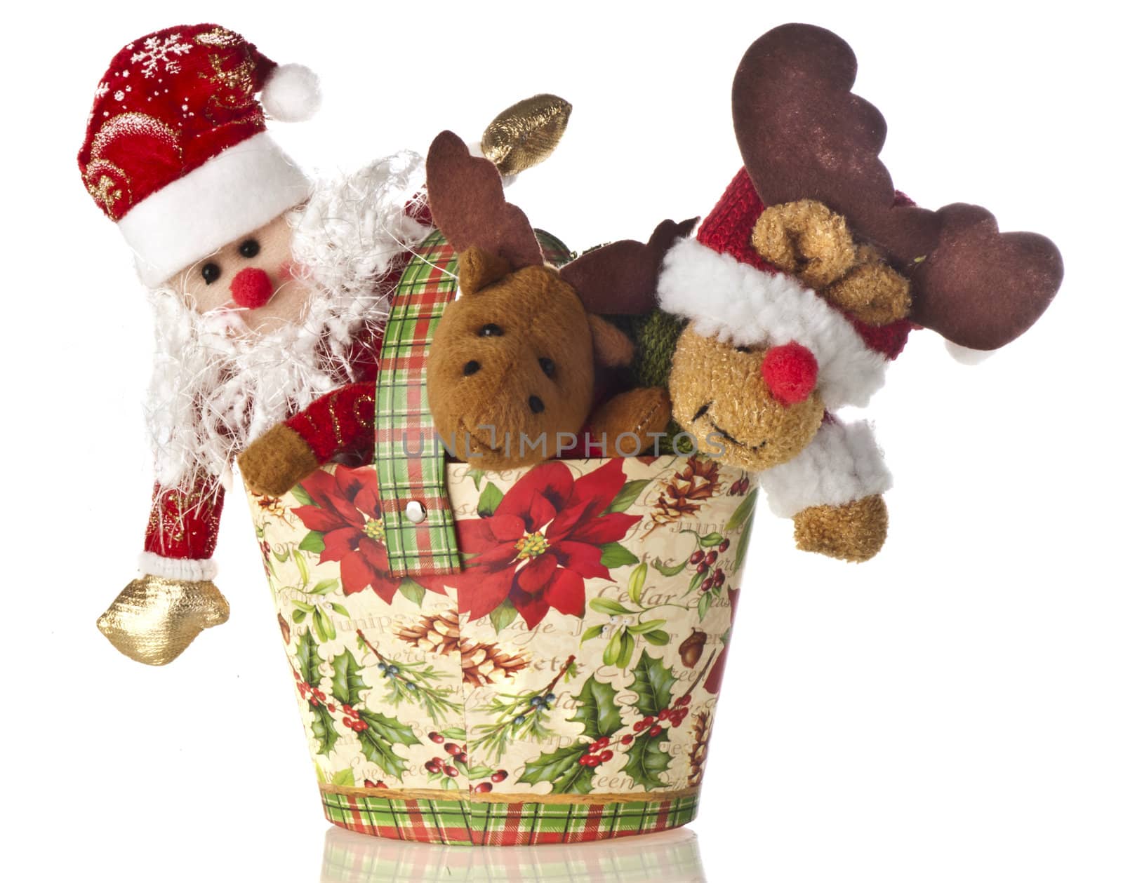 Santa Claus doll on a white background