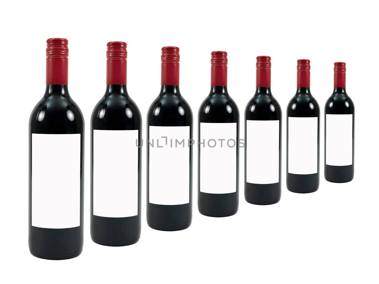 Red wine isolated against a white background