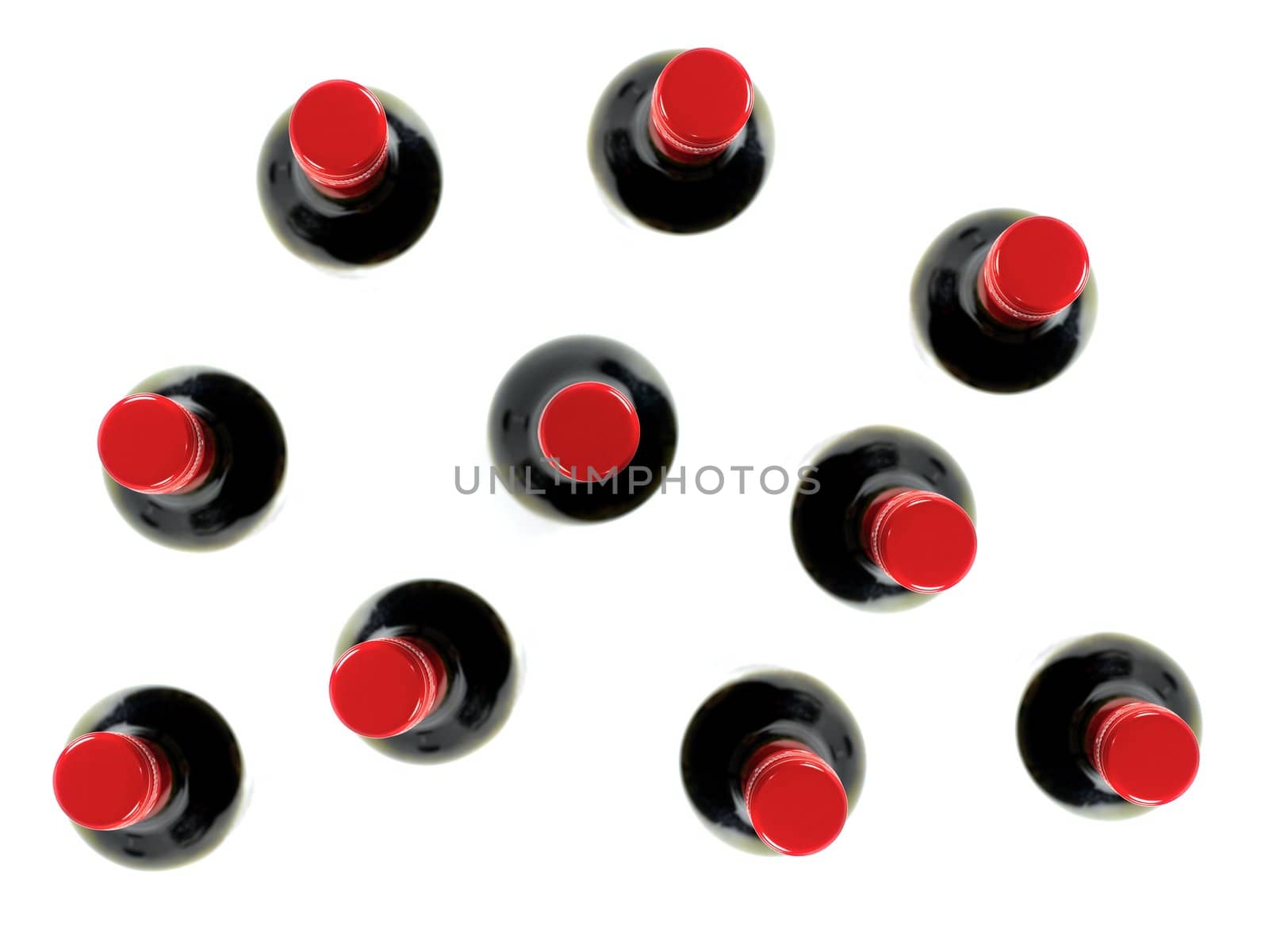 Red wine isolated against a white background